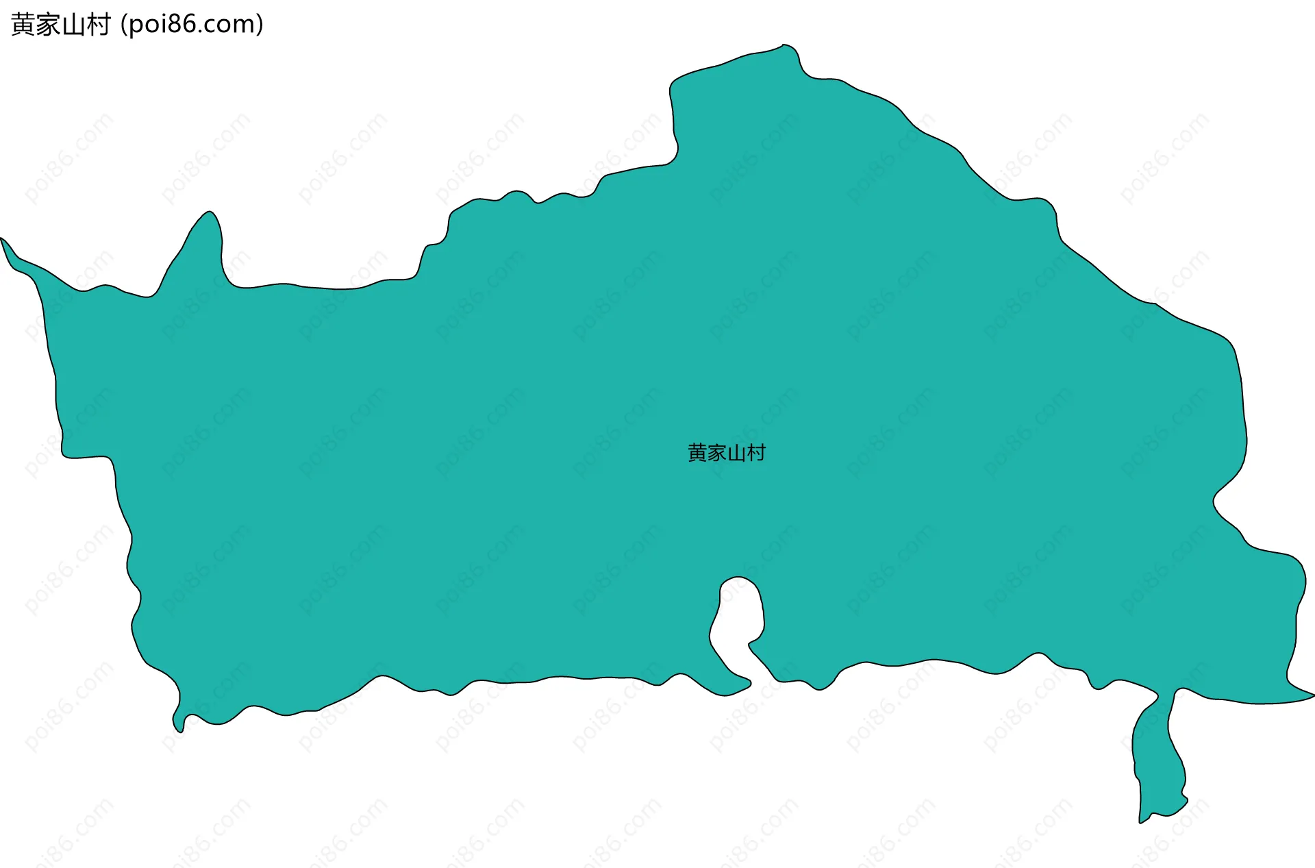 黄家山村边界地图