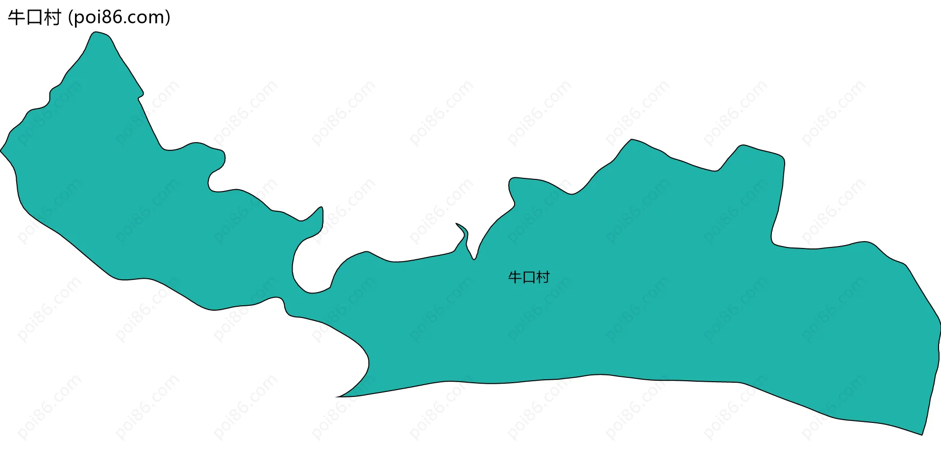 牛口村边界地图