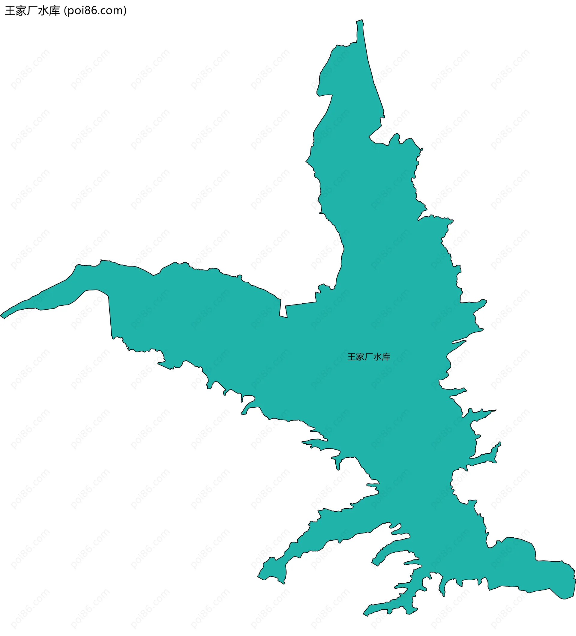 王家厂水库边界地图