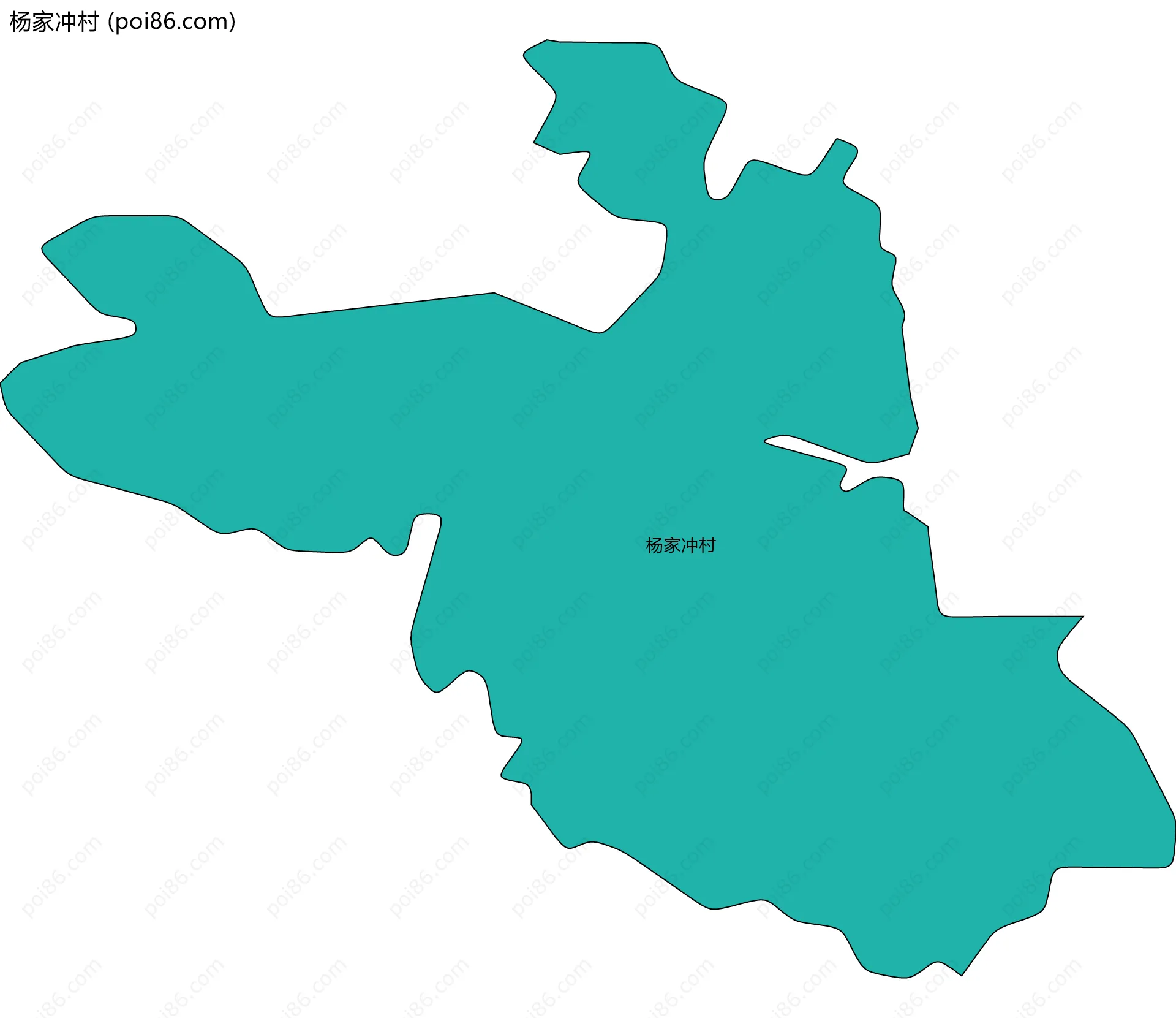 杨家冲村边界地图