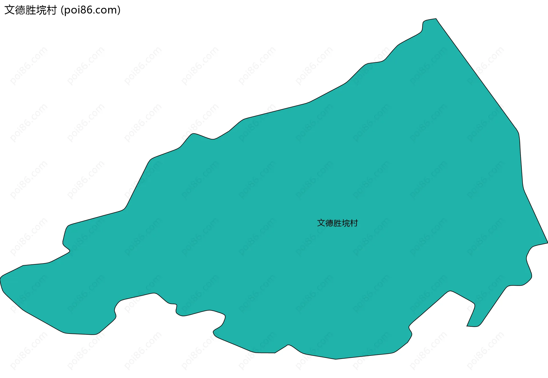 文德胜垸村边界地图