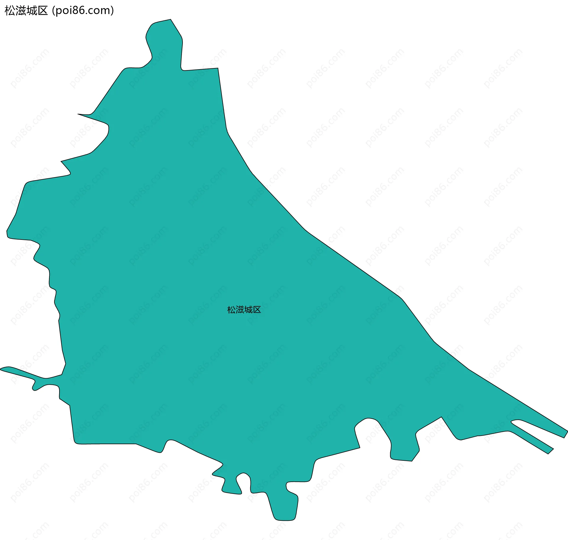 松滋城区边界地图