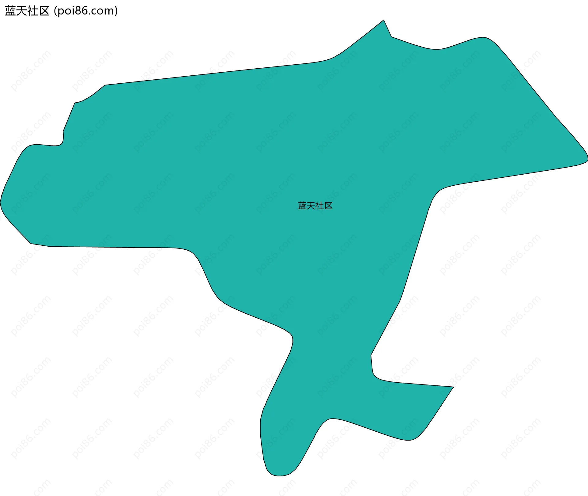 蓝天社区边界地图