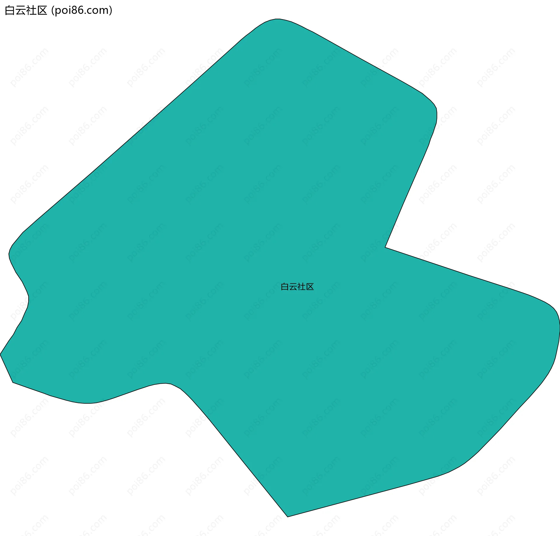 白云社区边界地图