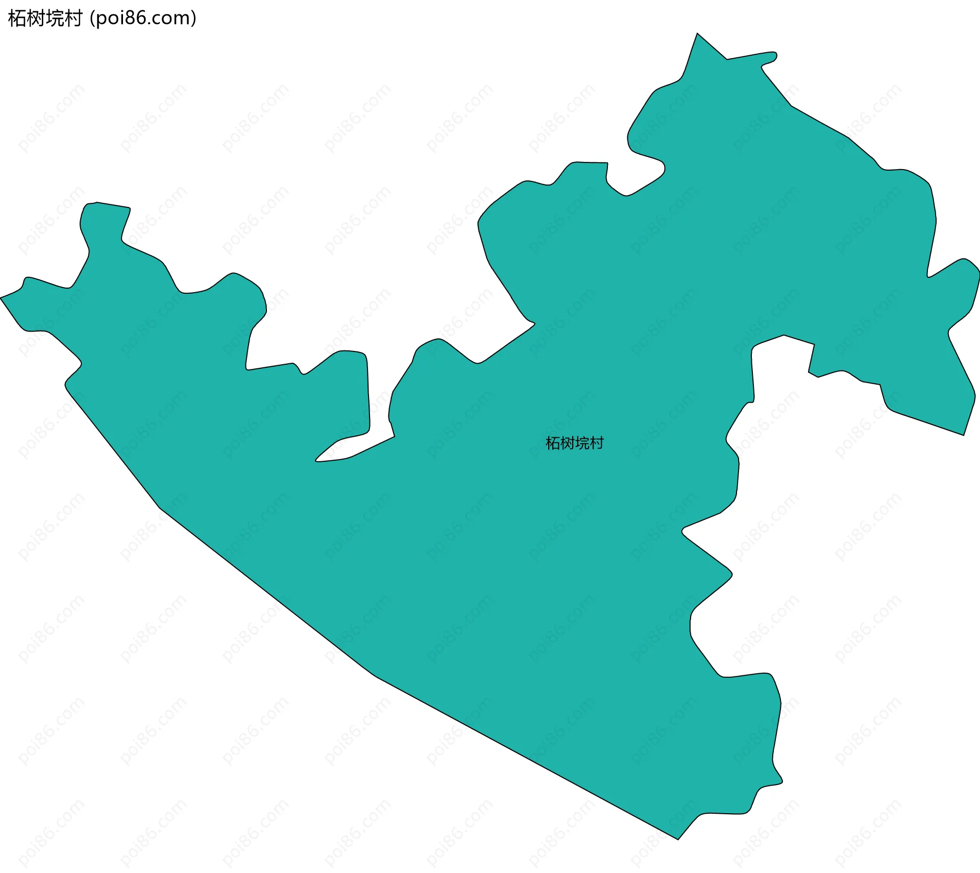 柘树垸村边界地图