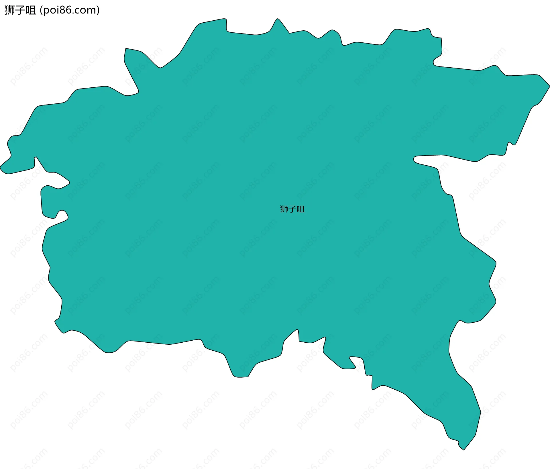 狮子咀边界地图
