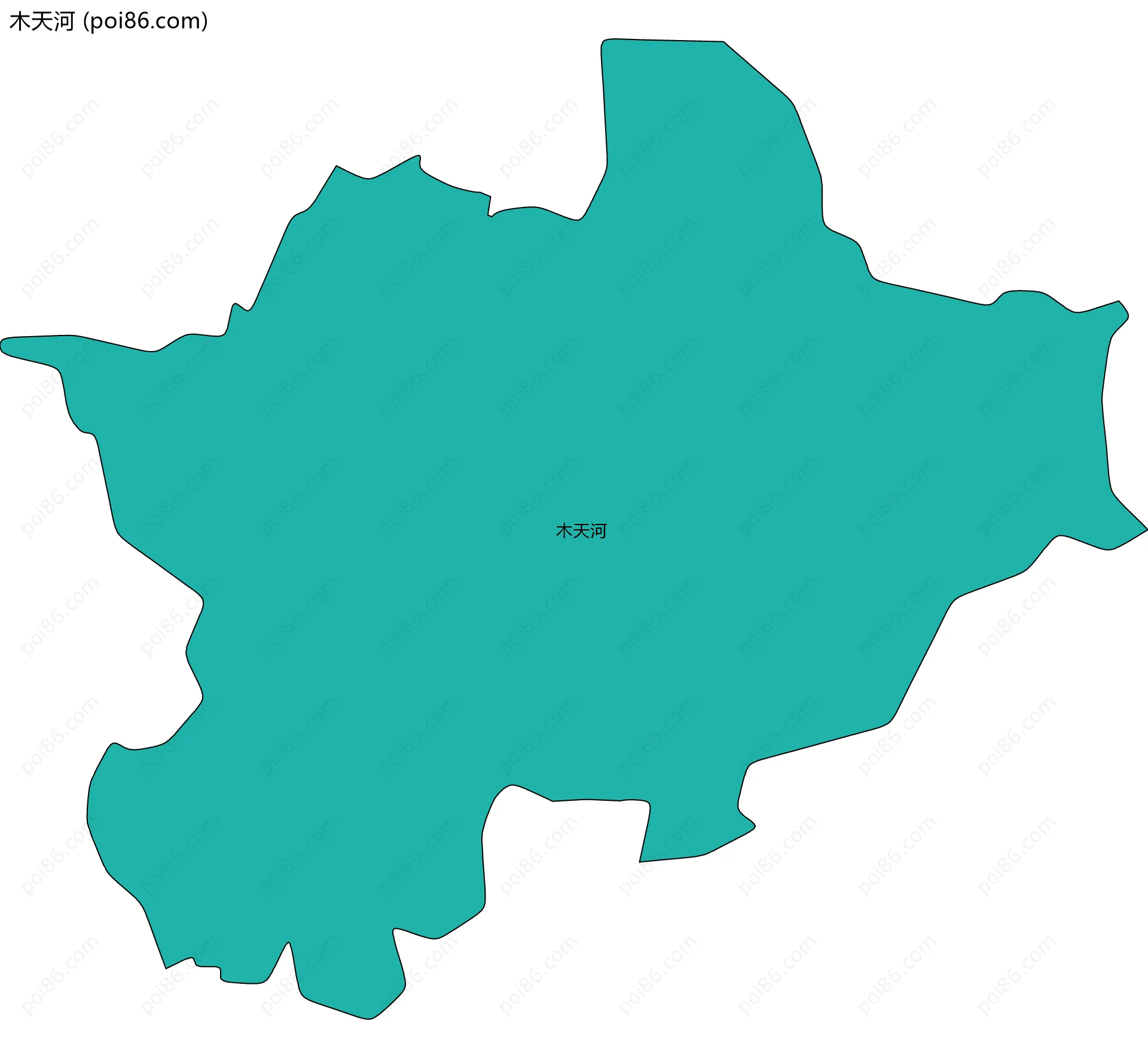 木天河边界地图