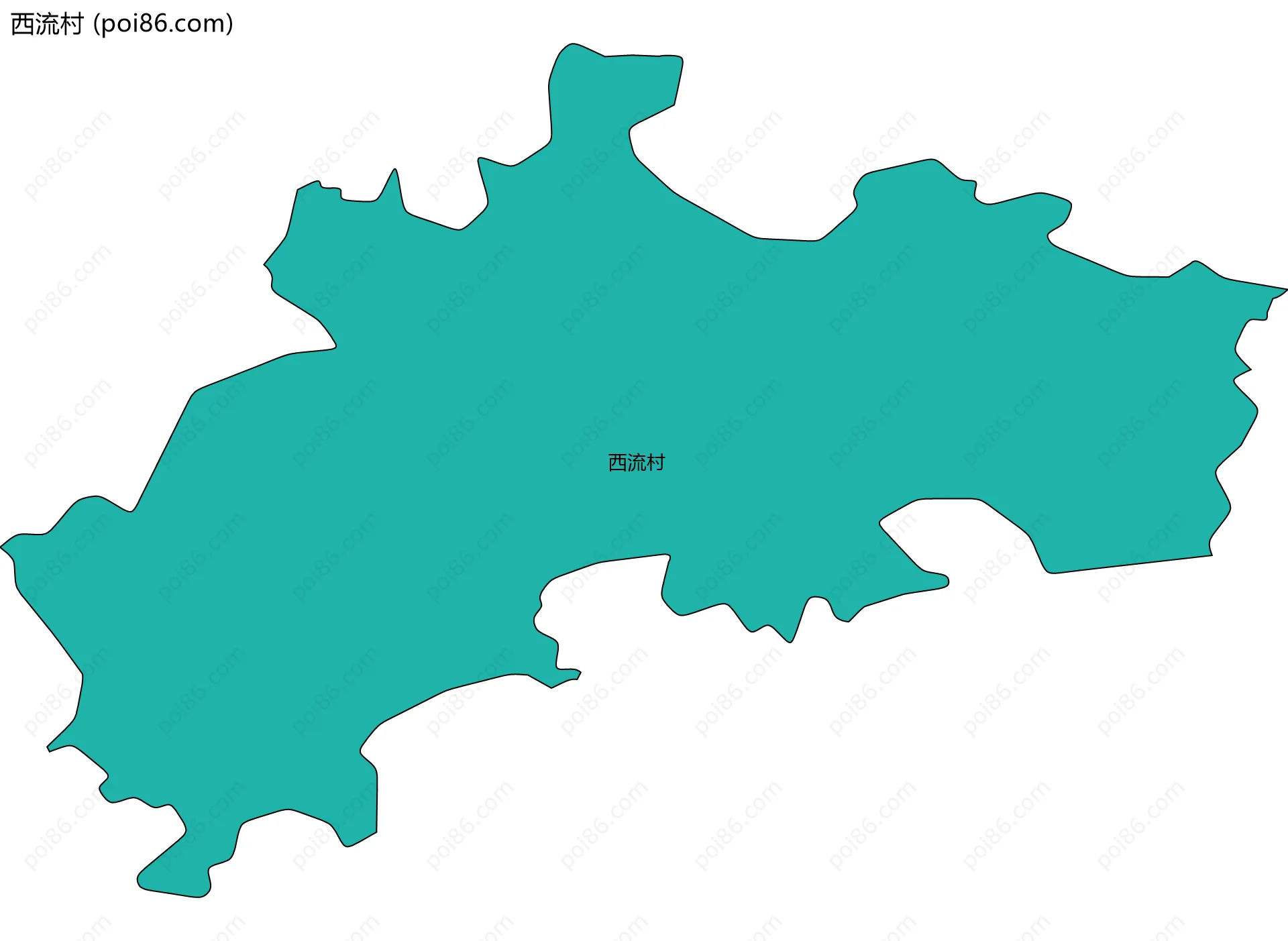 西流村边界地图