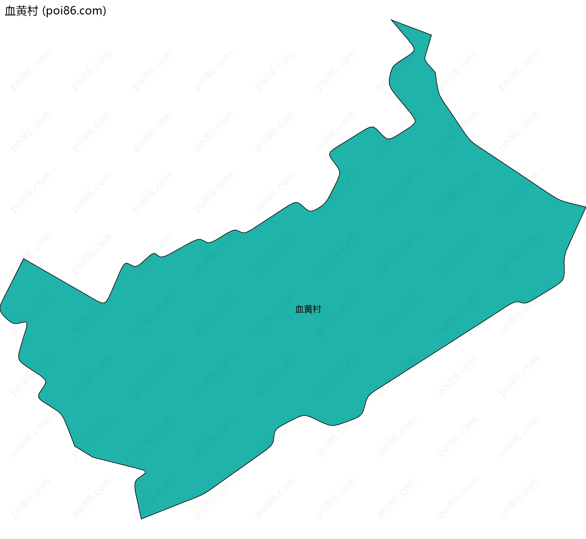 血黄村边界地图