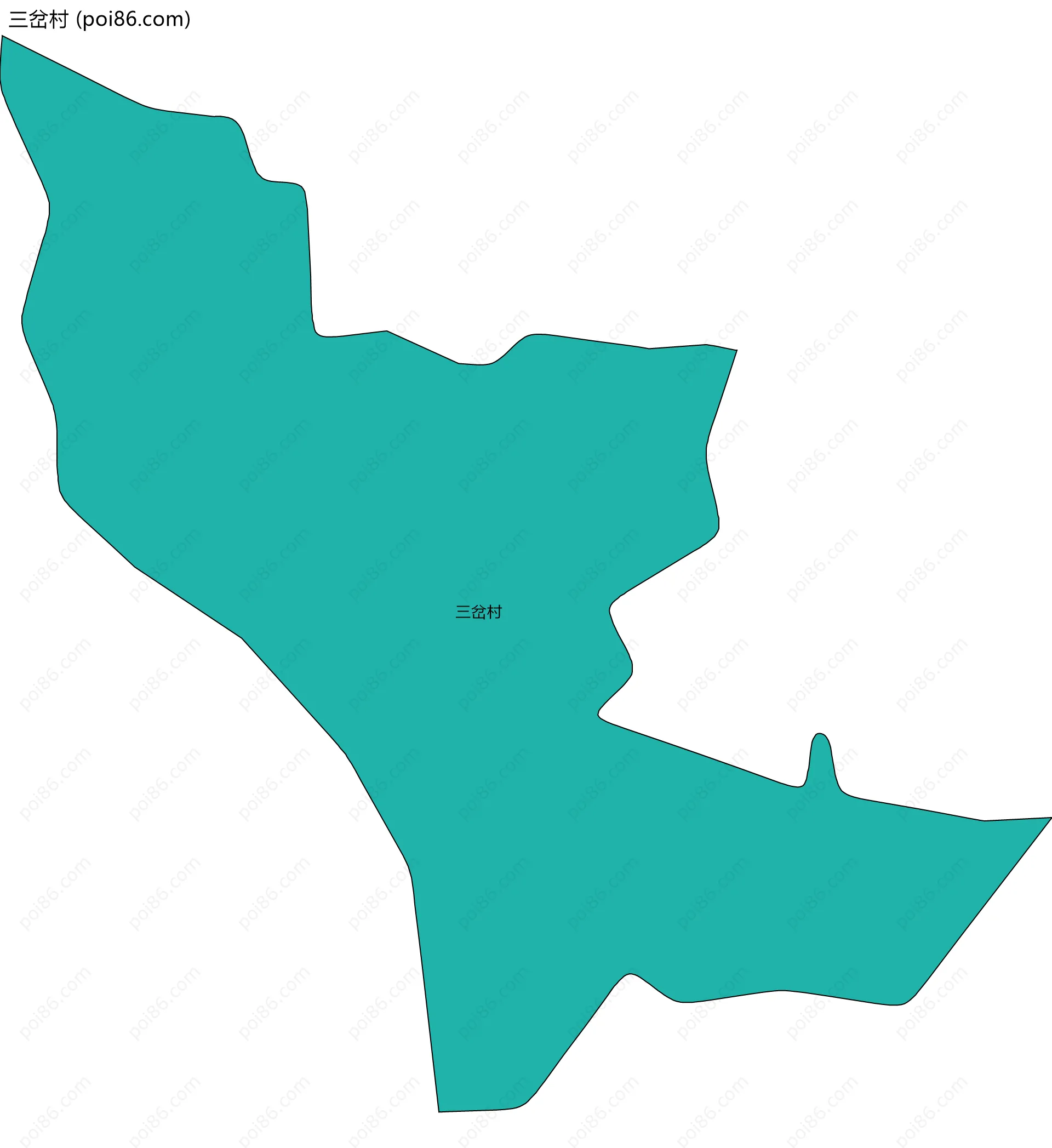 三岔村边界地图