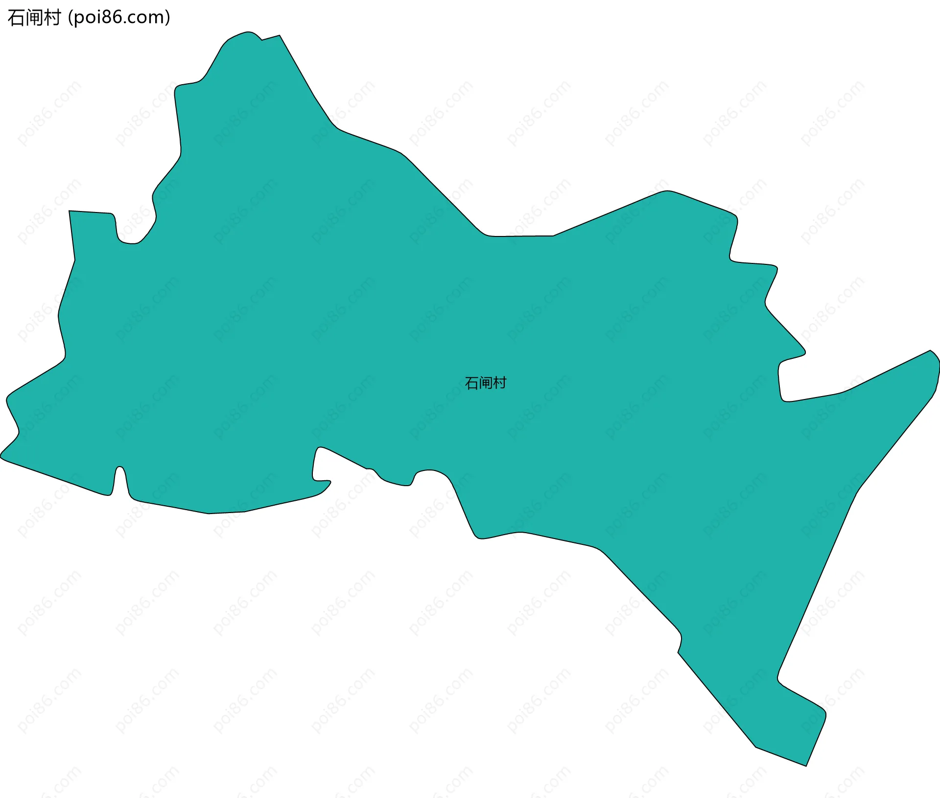 石闸村边界地图