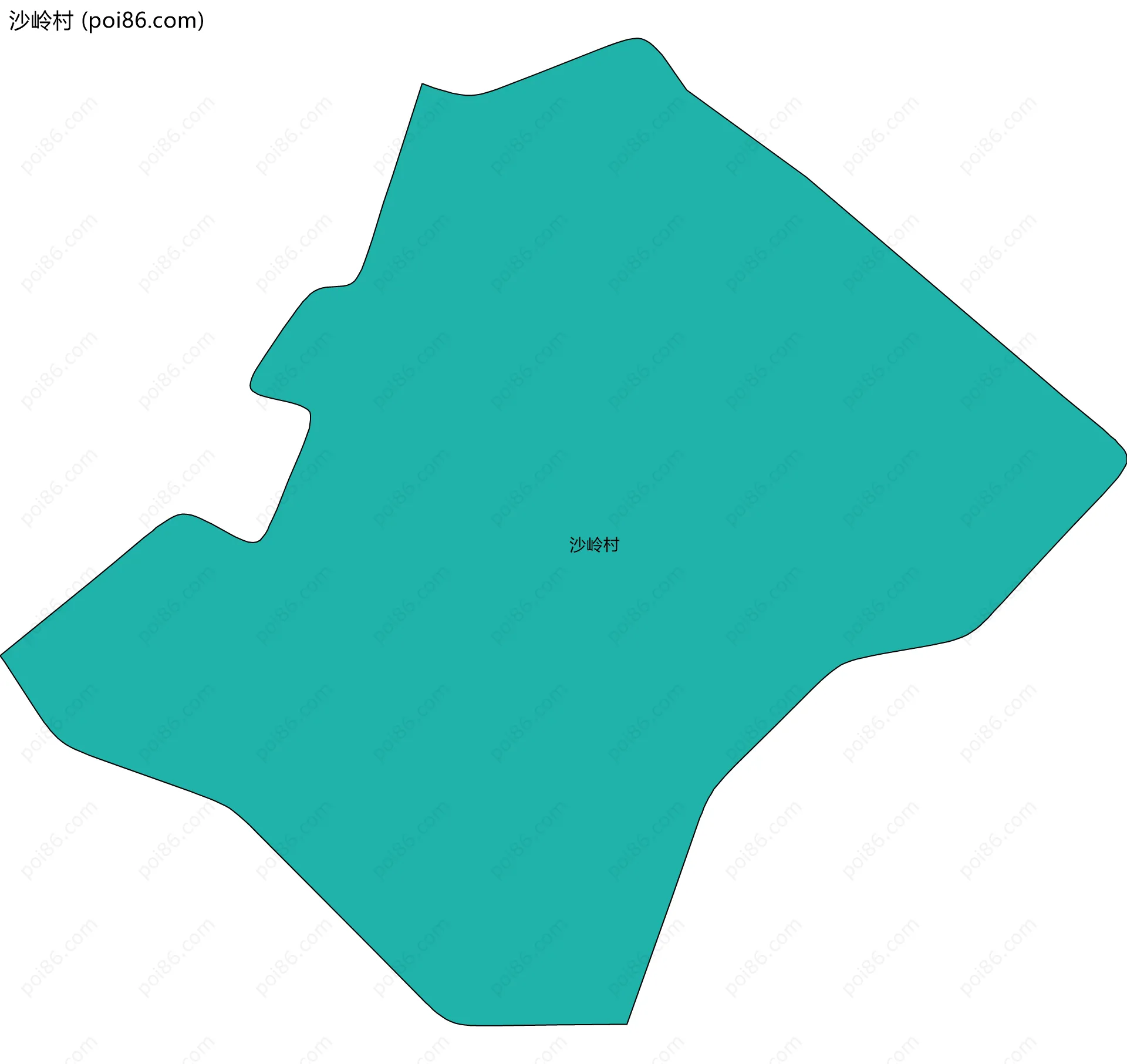 沙岭村边界地图