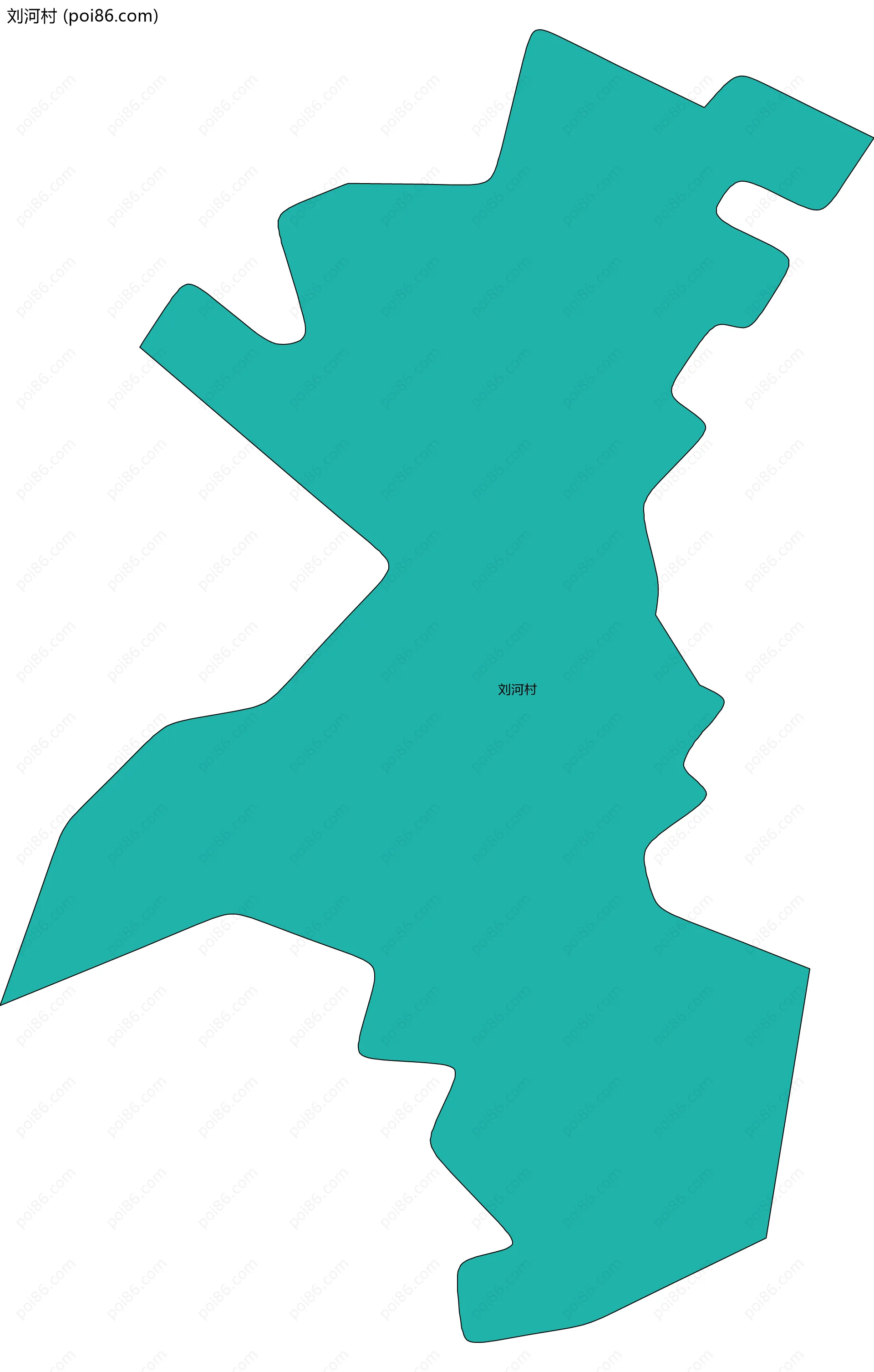 刘河村边界地图