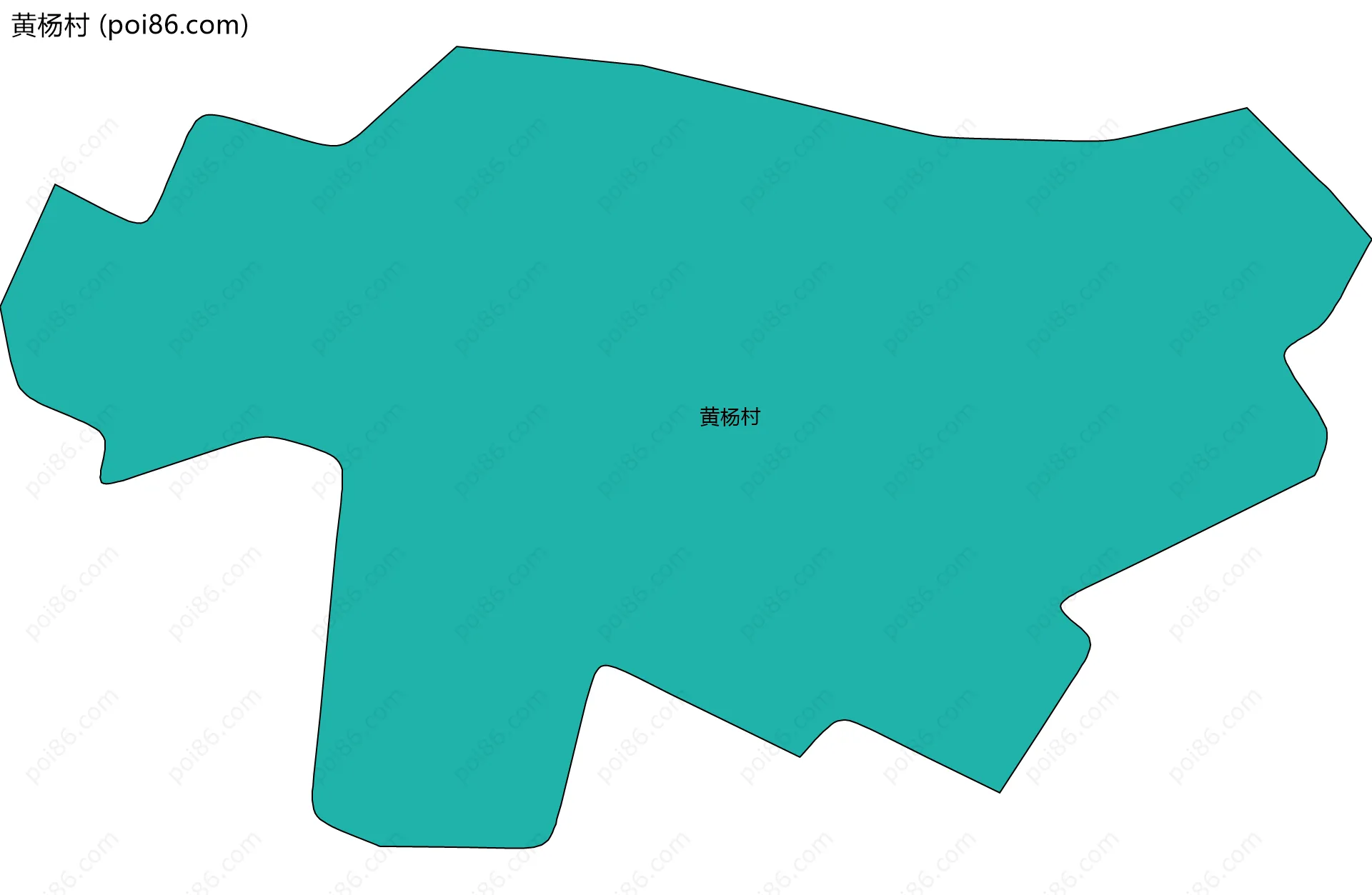 黄杨村边界地图