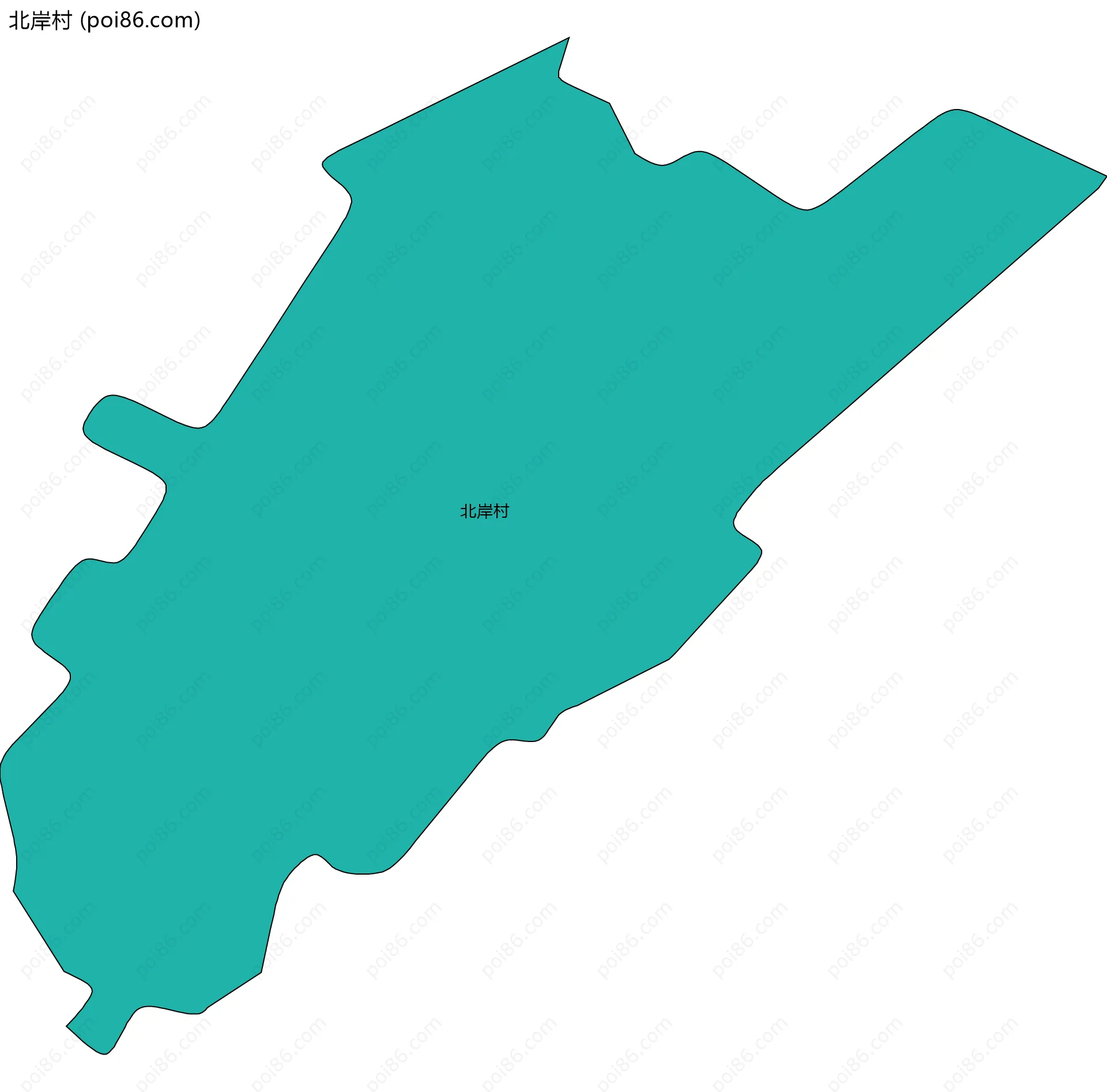 北岸村边界地图