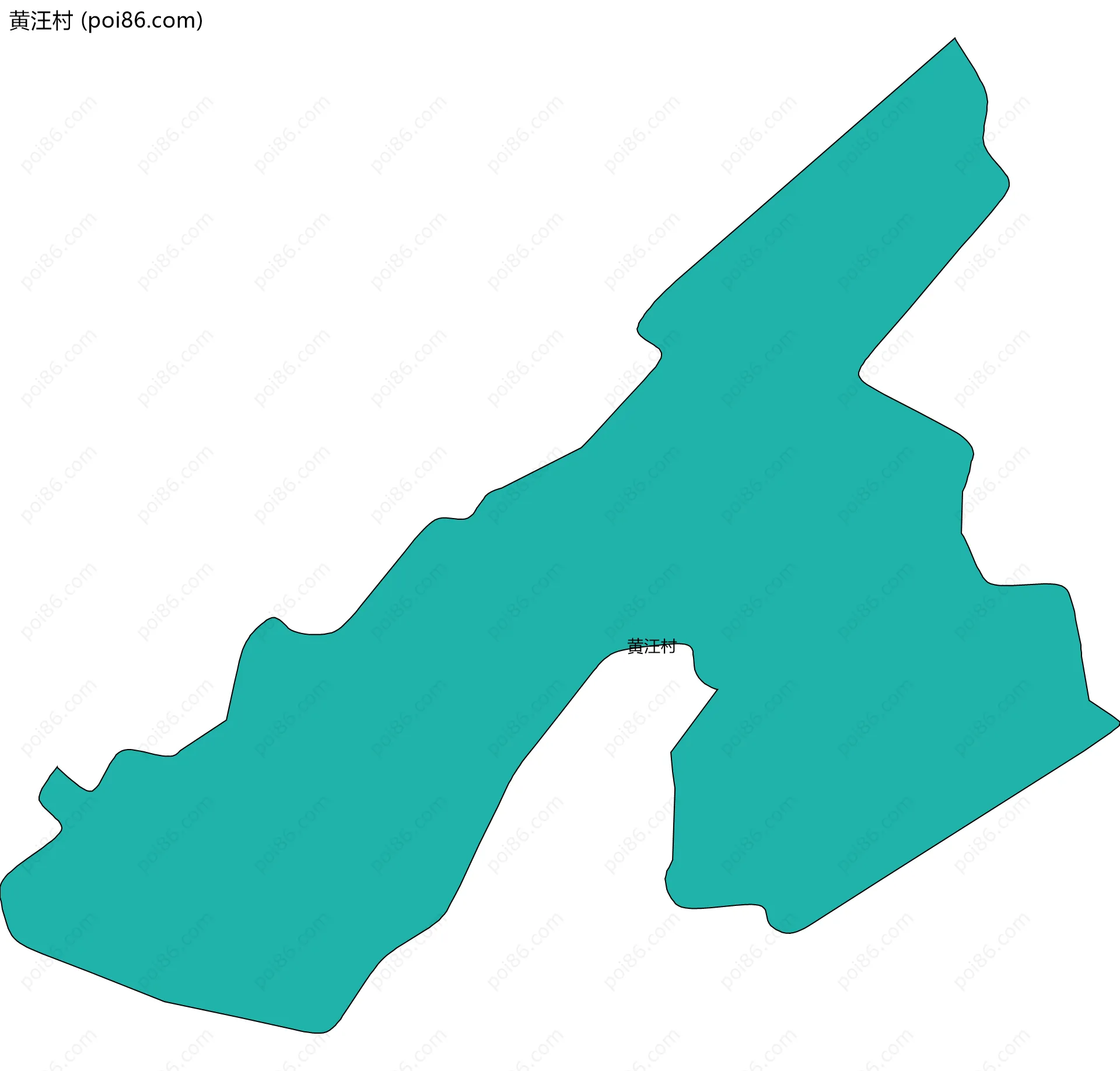 黄汪村边界地图