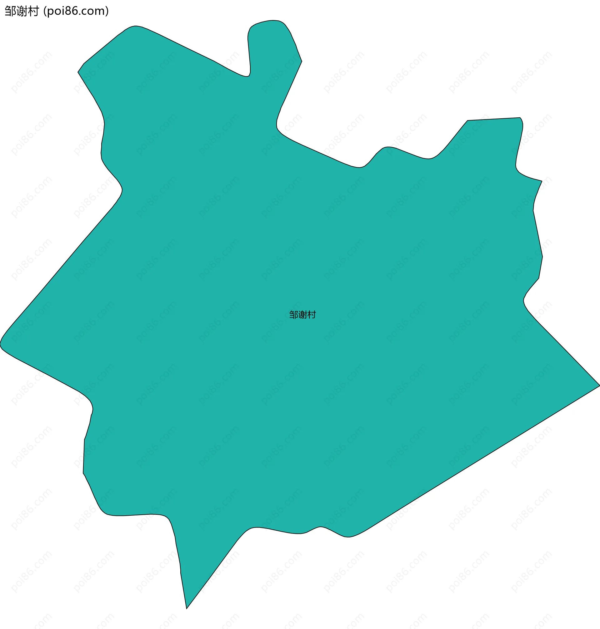 邹谢村边界地图