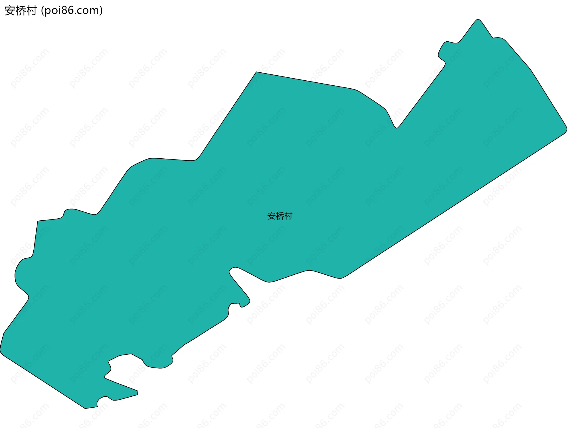 安桥村边界地图