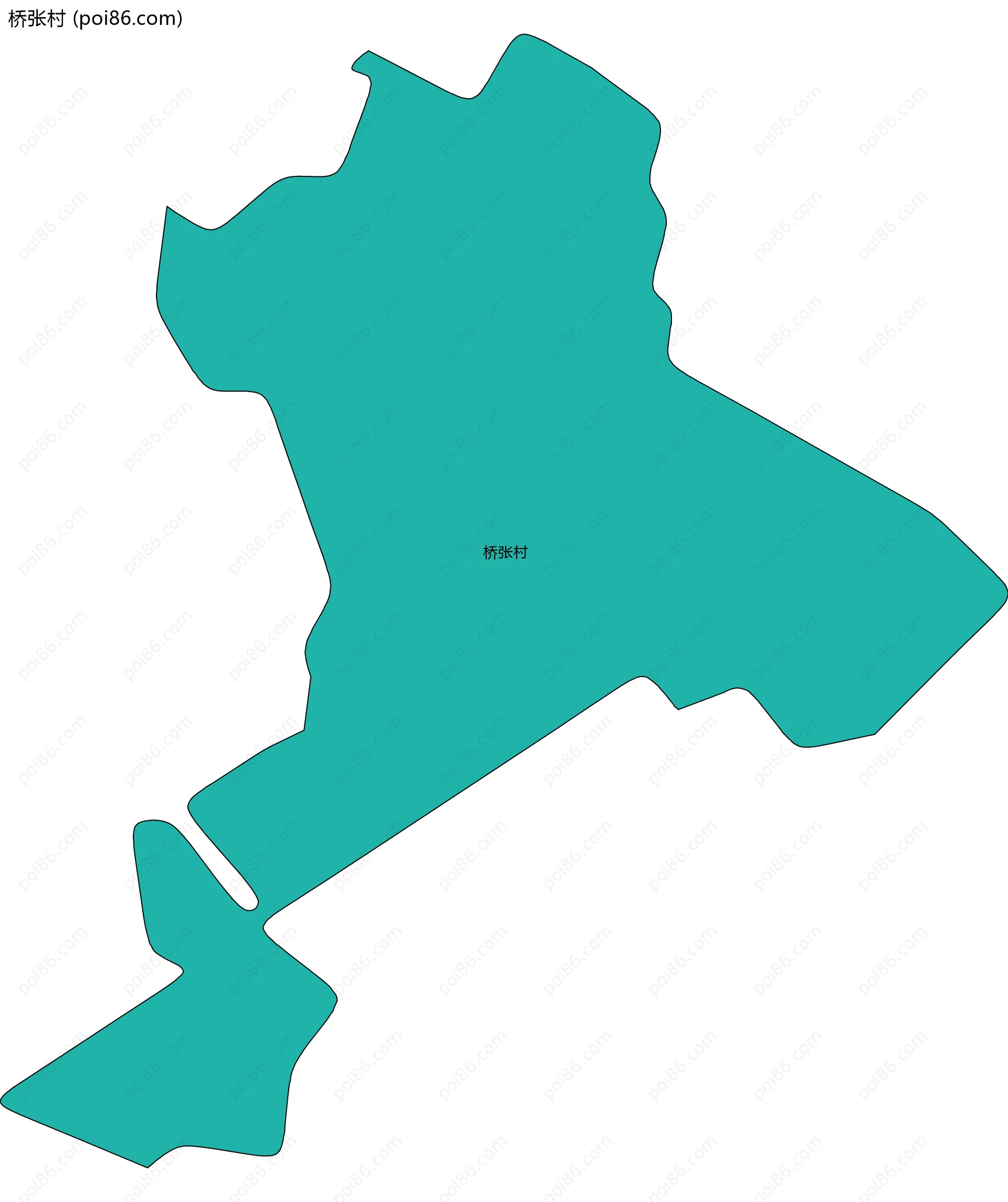 桥张村边界地图