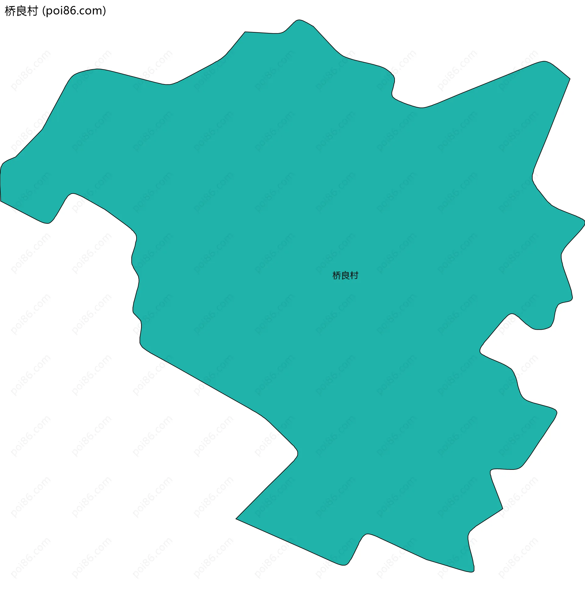 桥良村边界地图