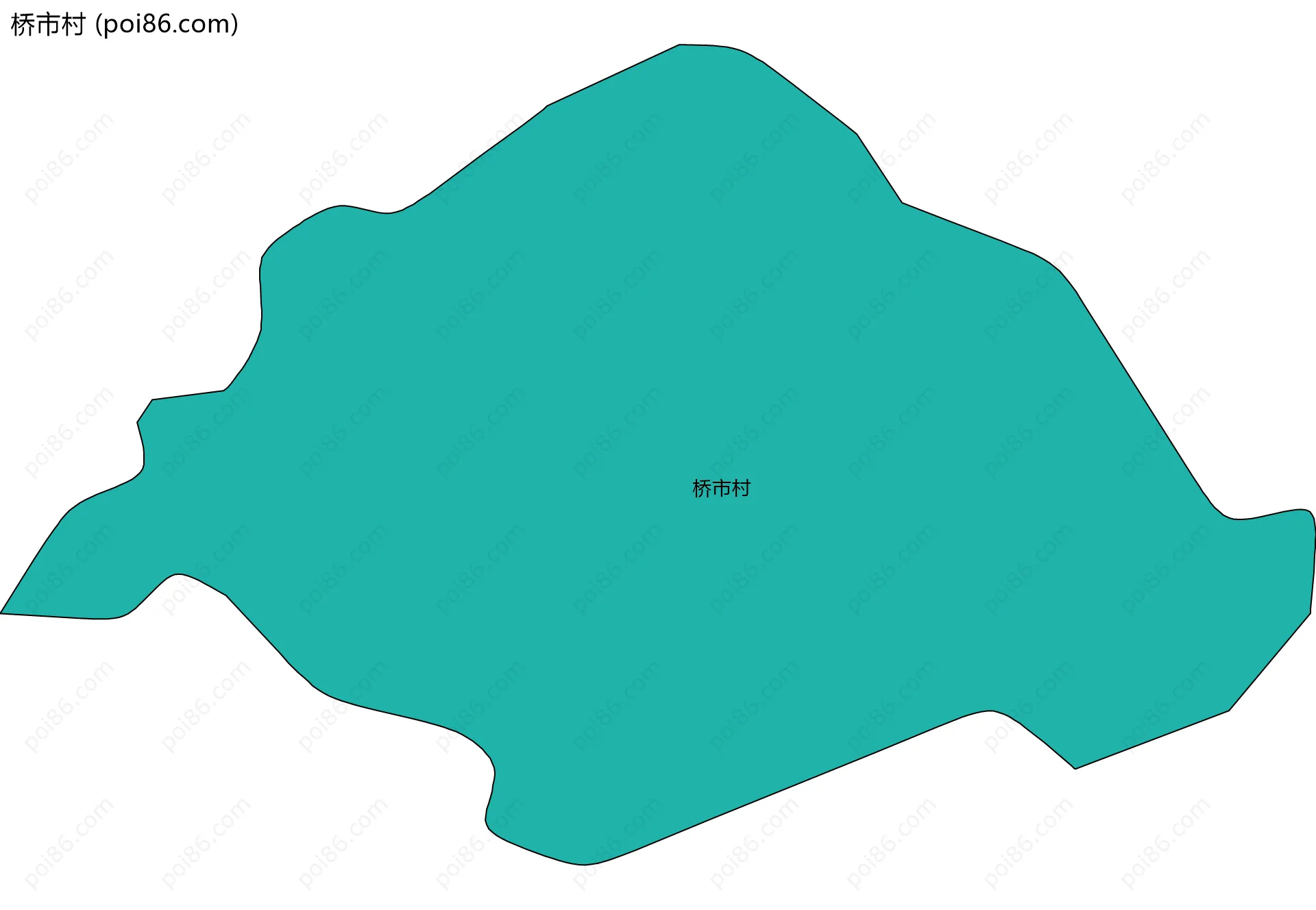 桥市村边界地图