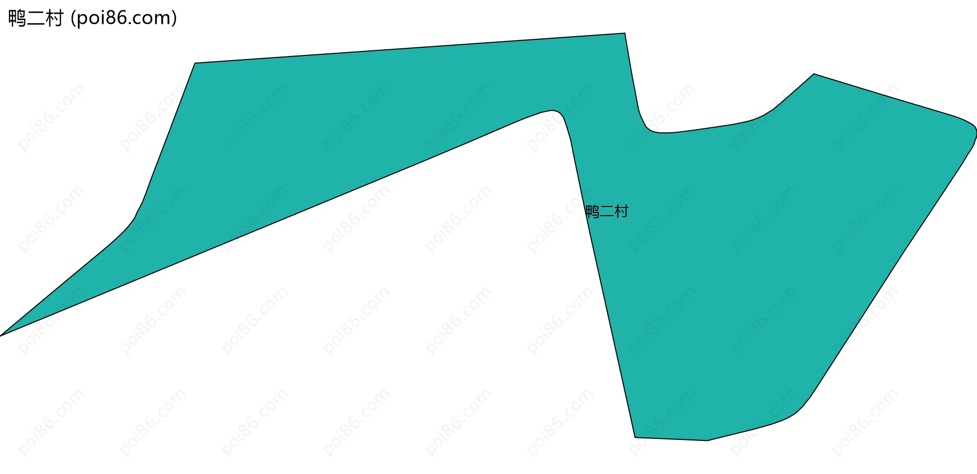 鸭二村边界地图