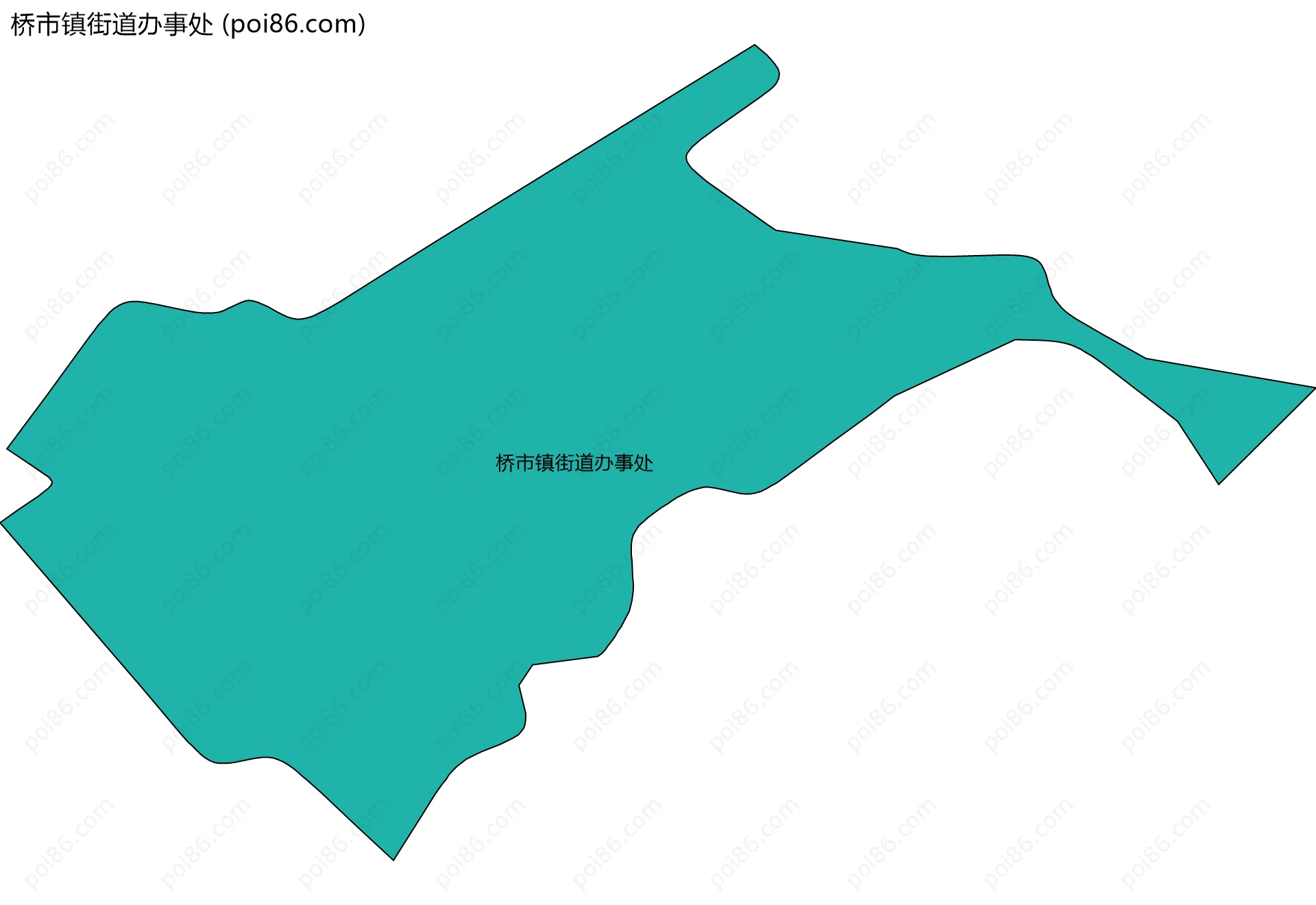 桥市镇街道办事处边界地图
