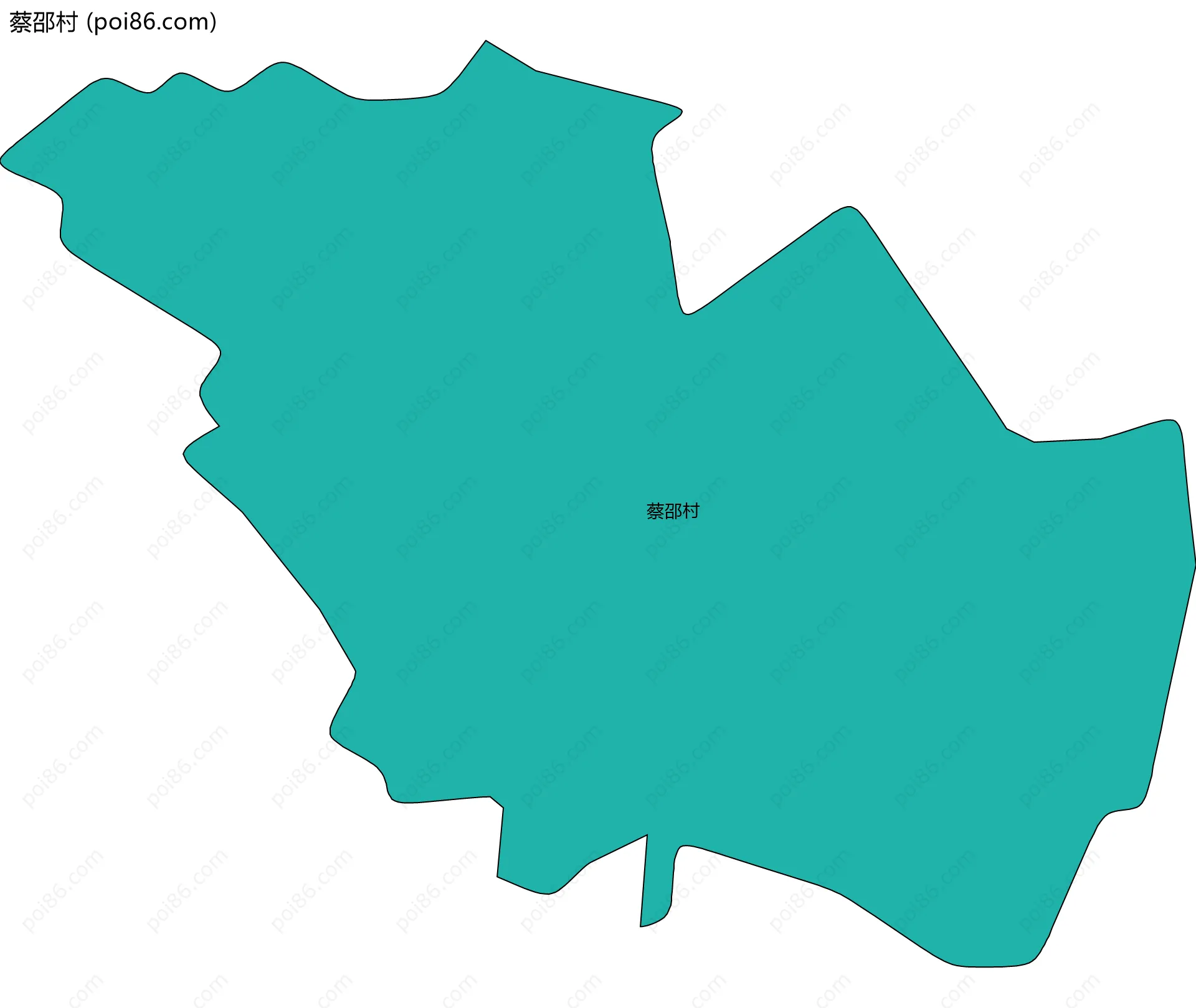 蔡邵村边界地图