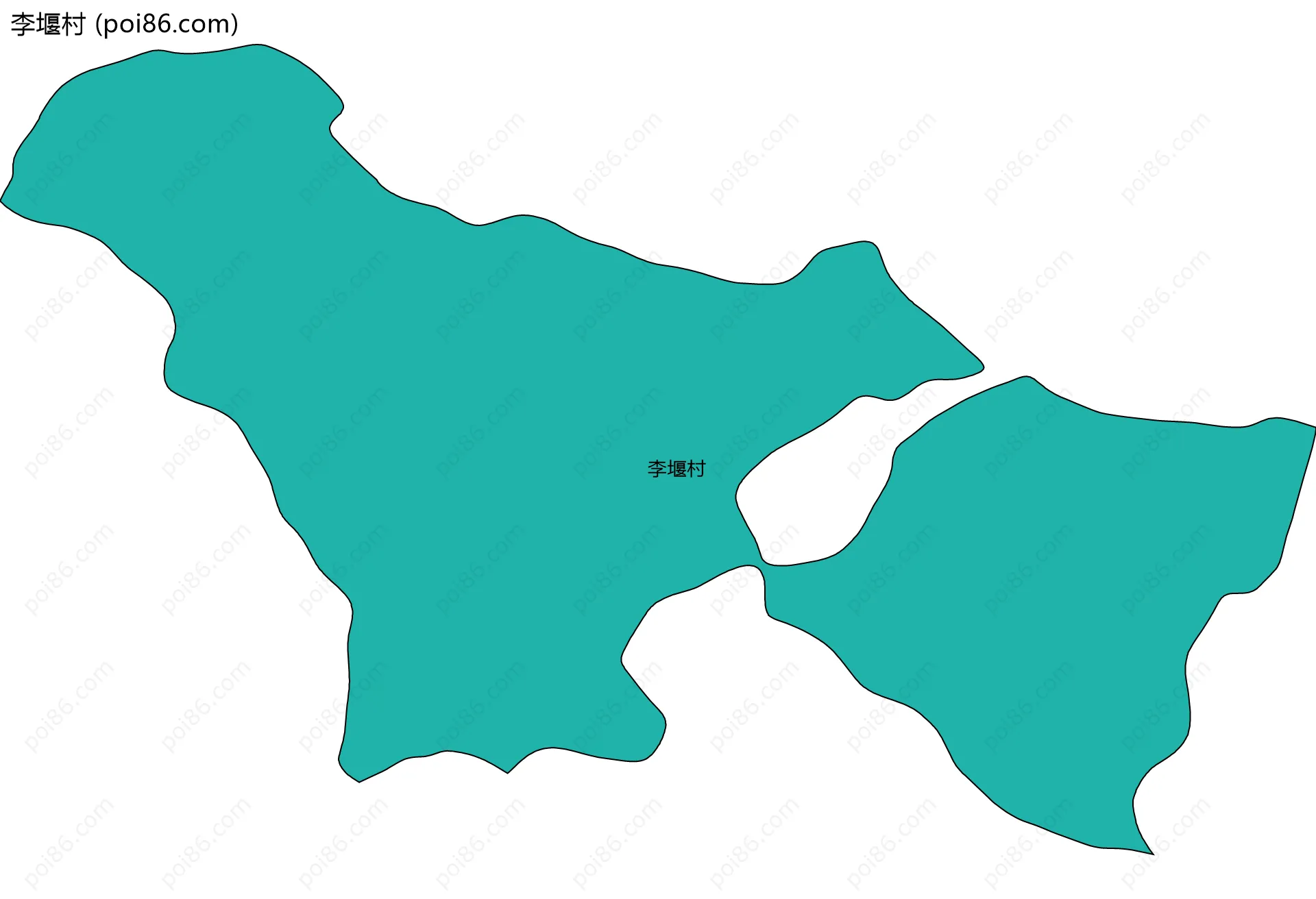 李堰村边界地图