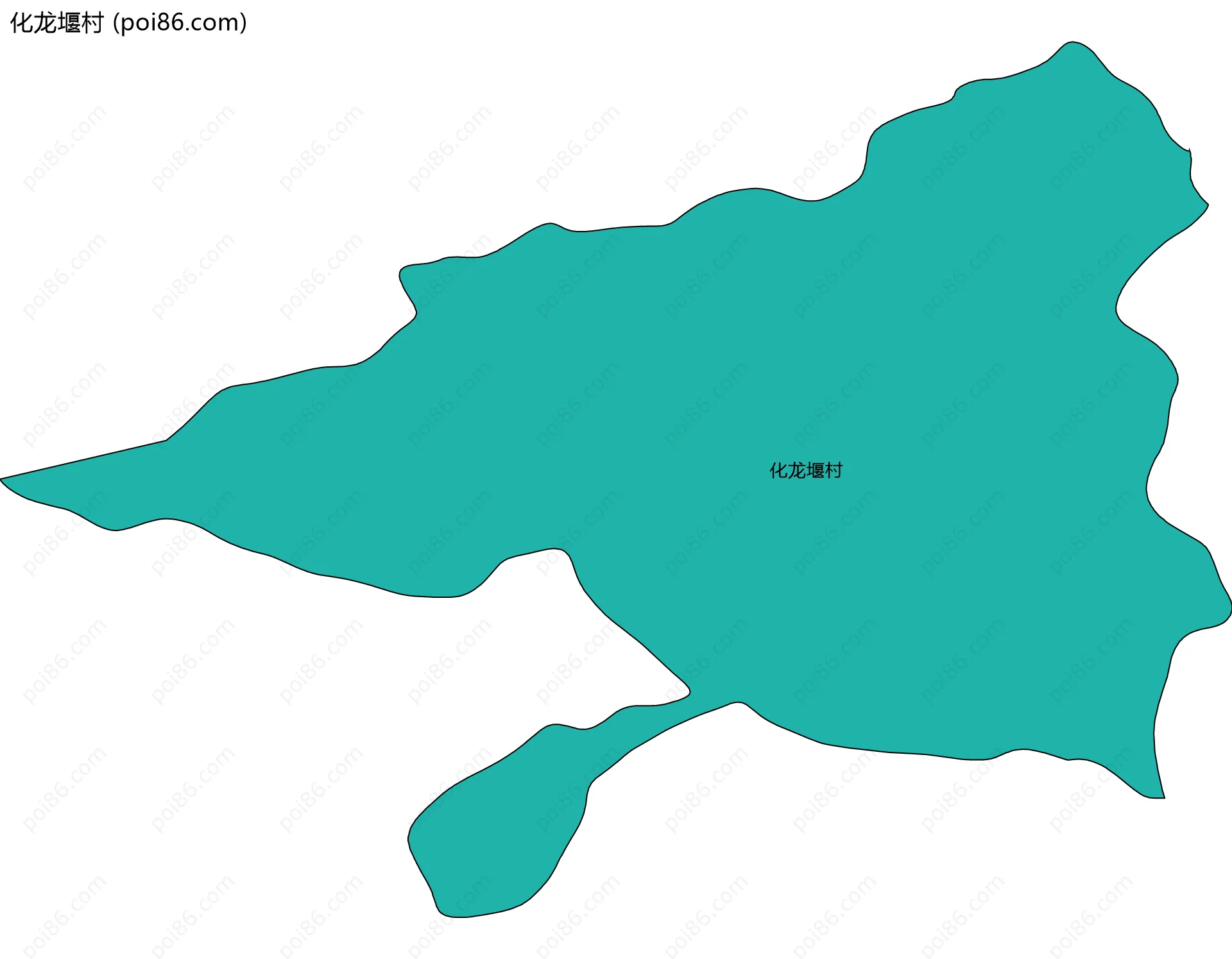 化龙堰村边界地图