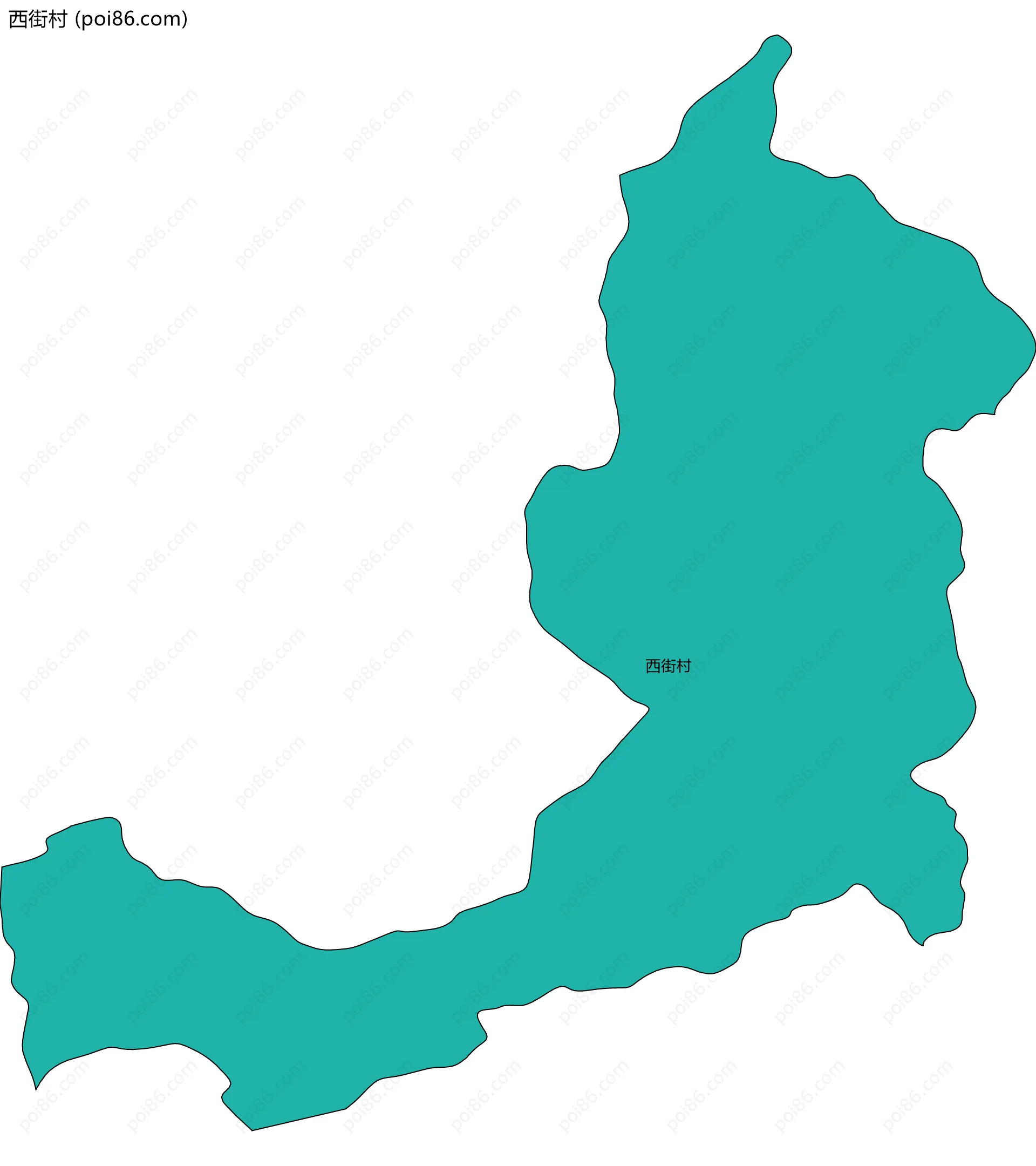 西街村边界地图