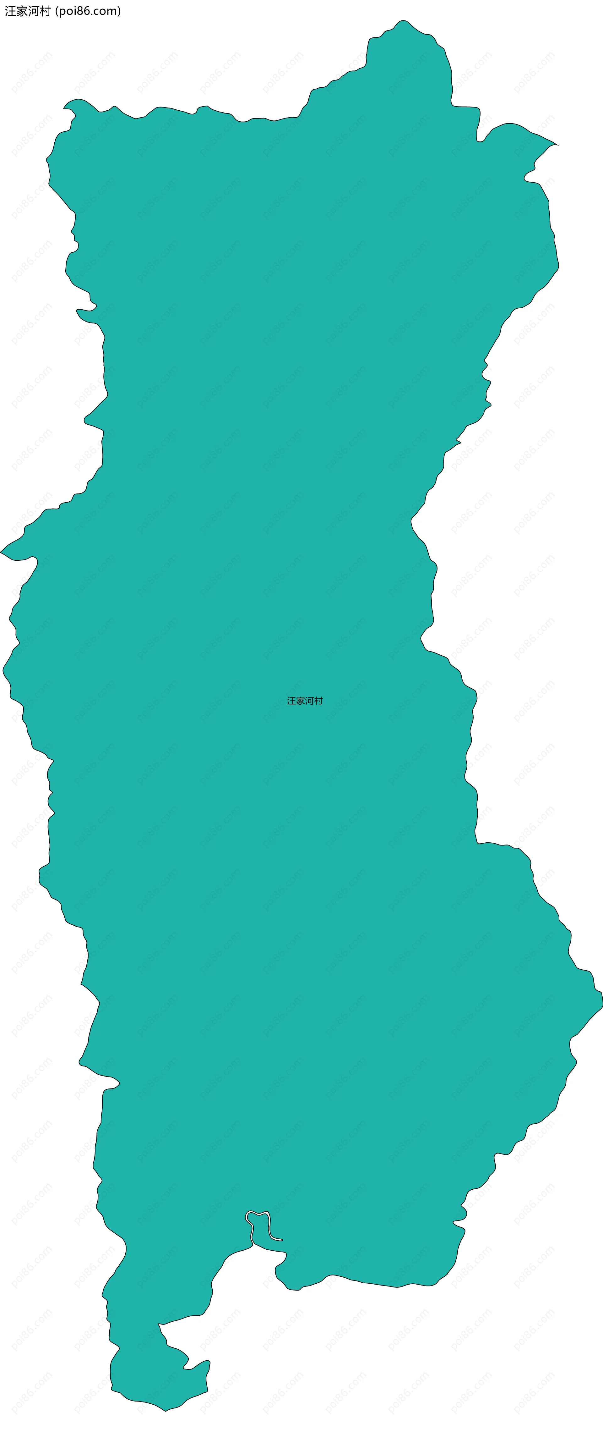 汪家河村边界地图