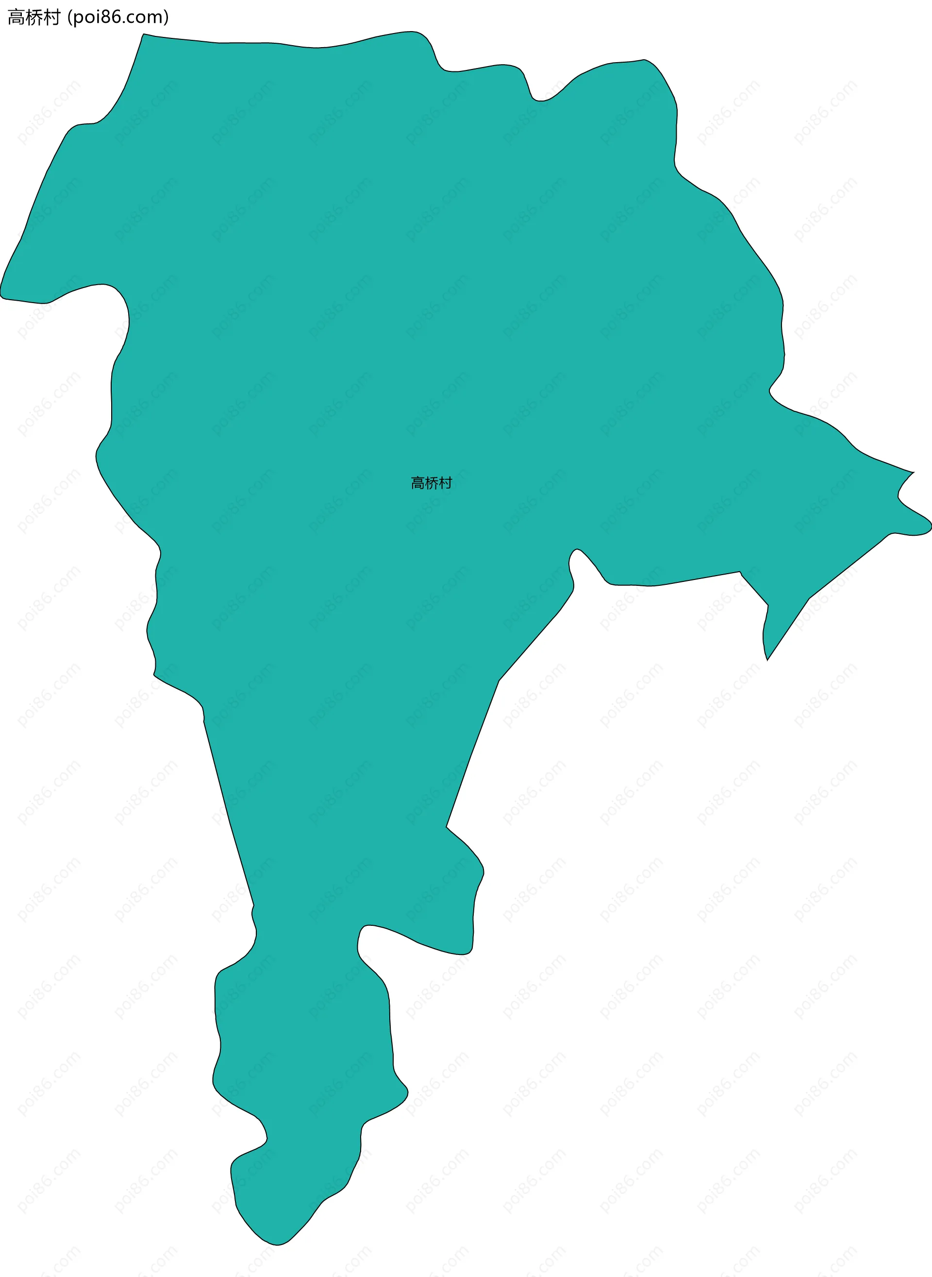 高桥村边界地图