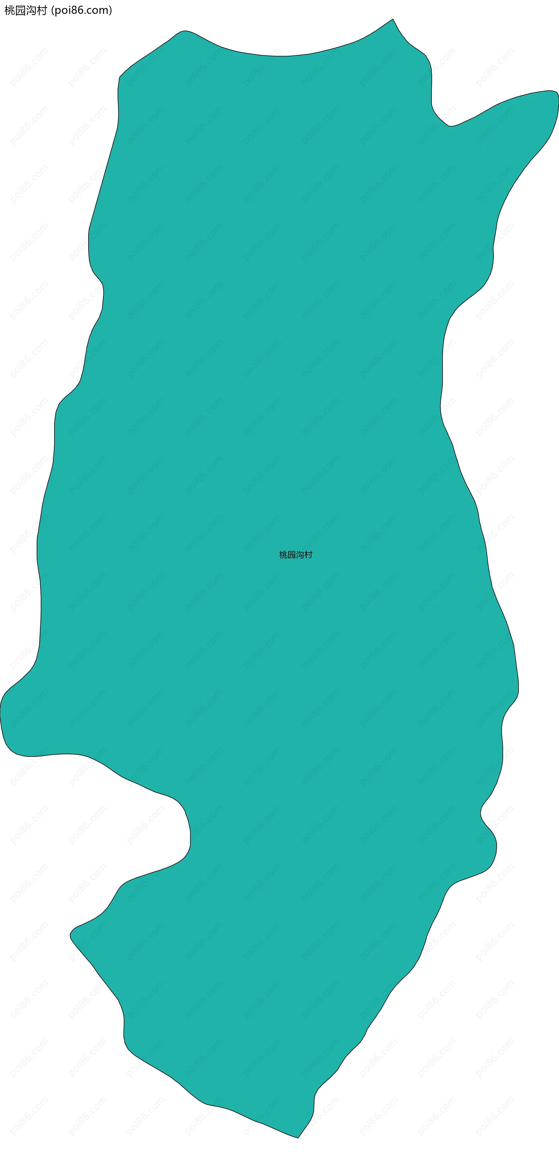 桃园沟村边界地图