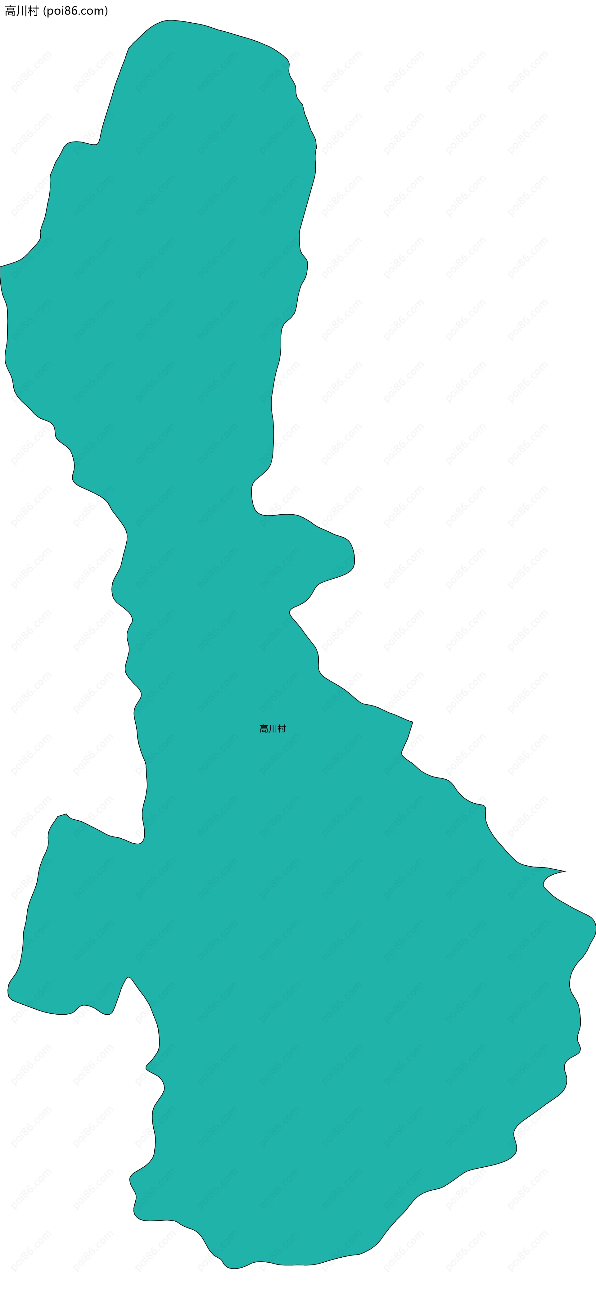 高川村边界地图