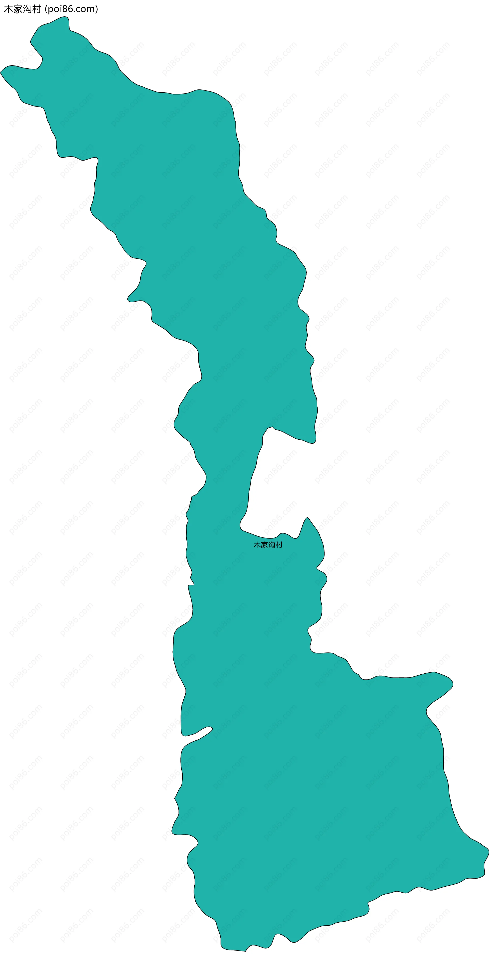 木家沟村边界地图