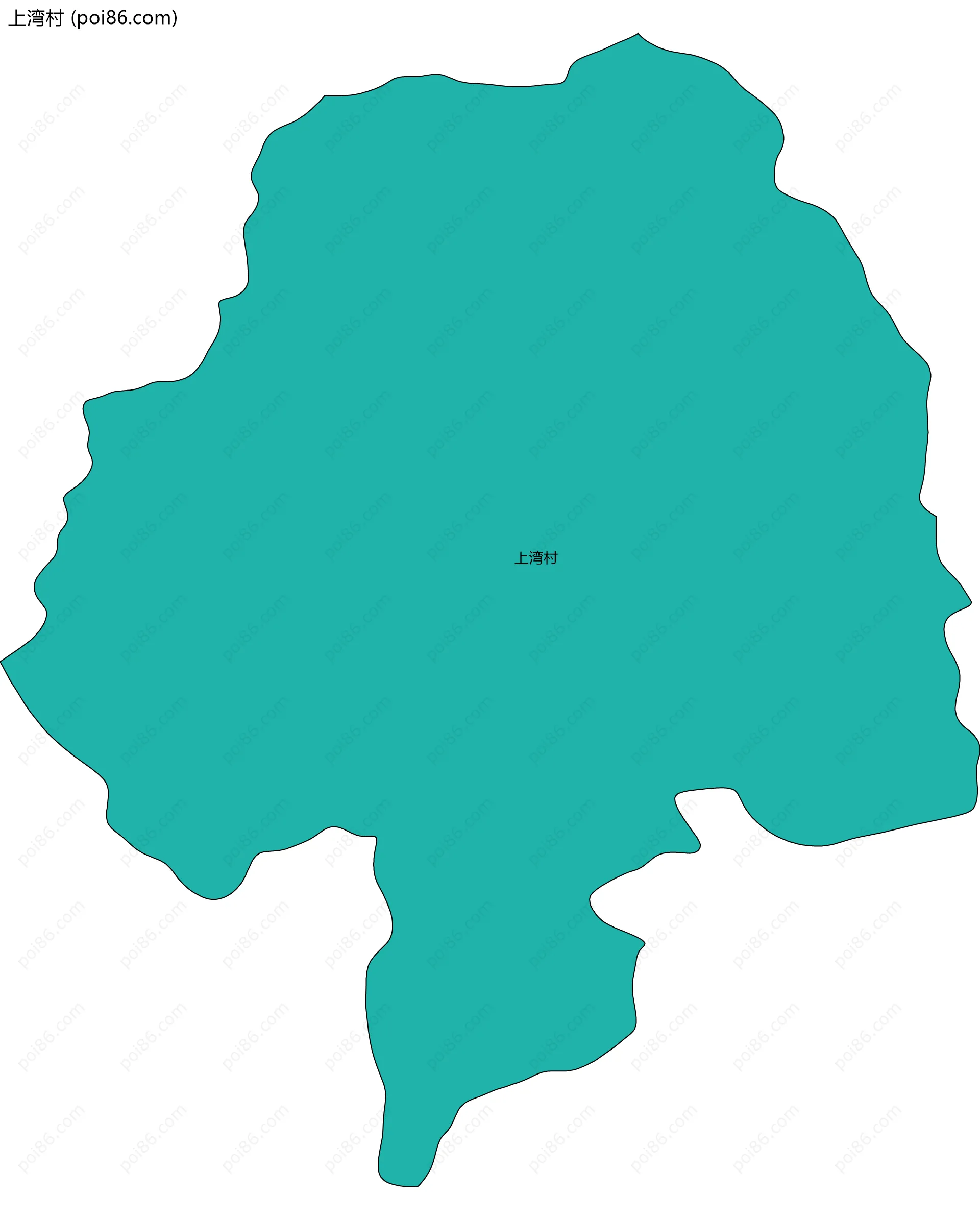 上湾村边界地图