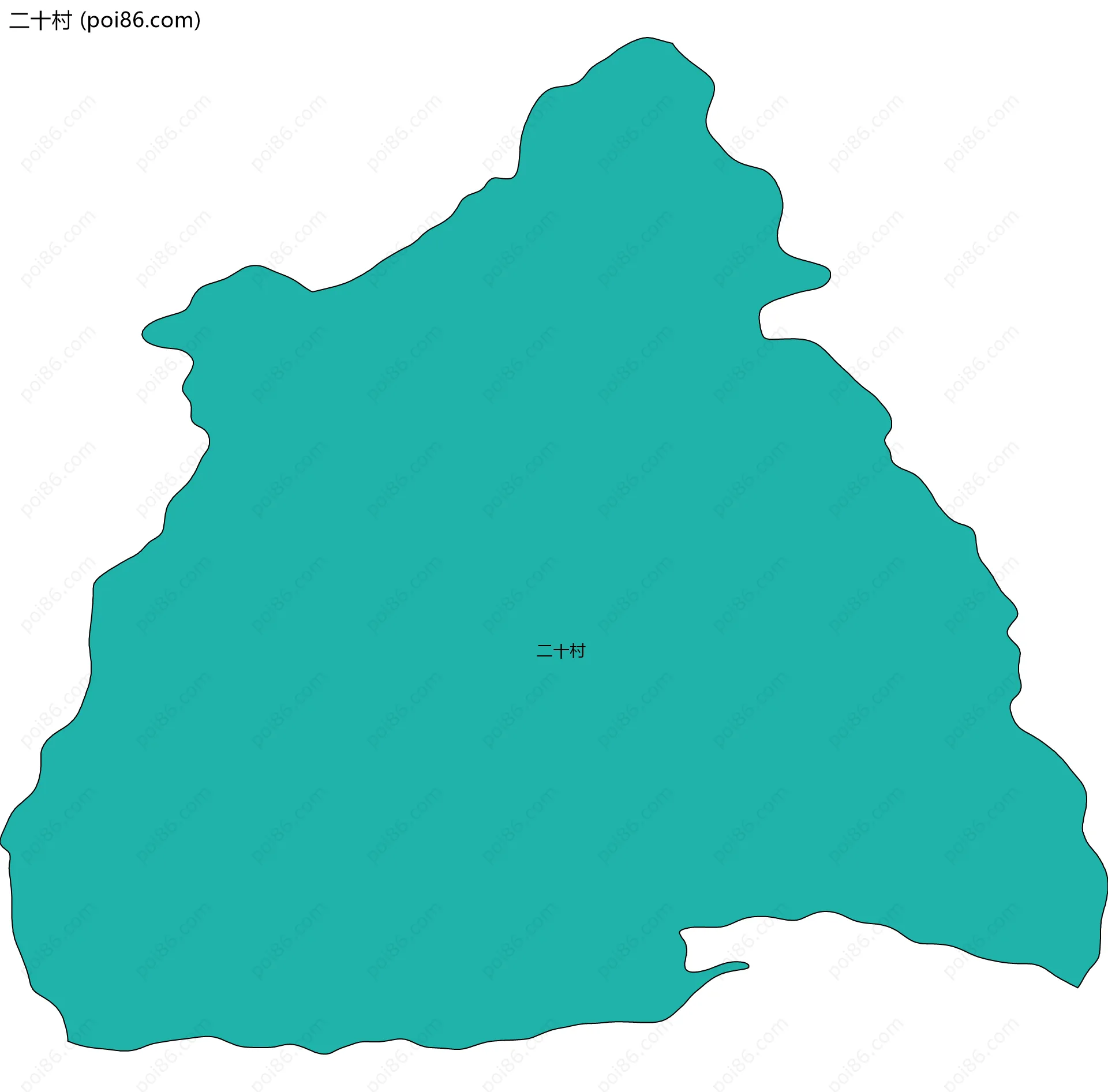 二十村边界地图