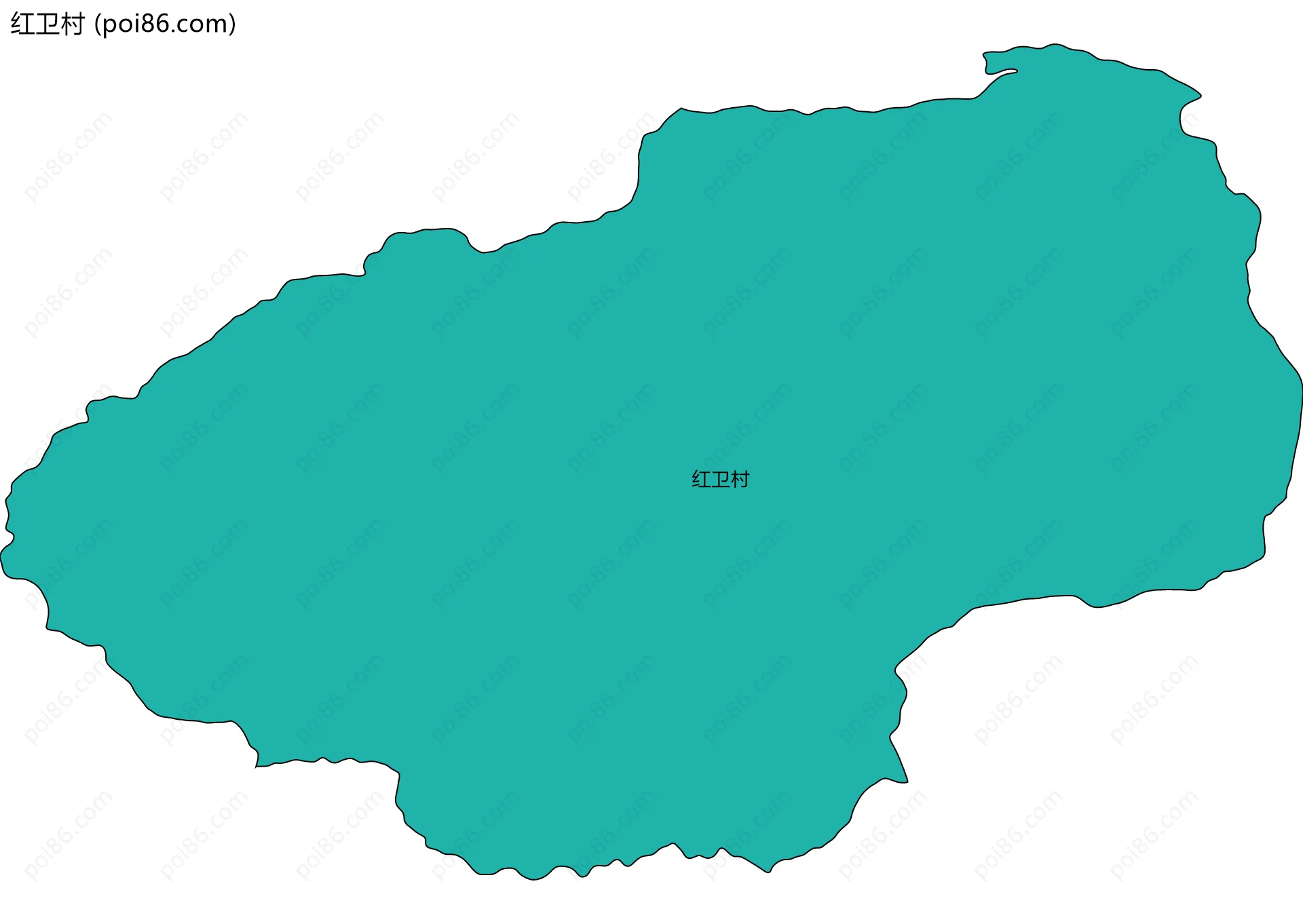 红卫村边界地图