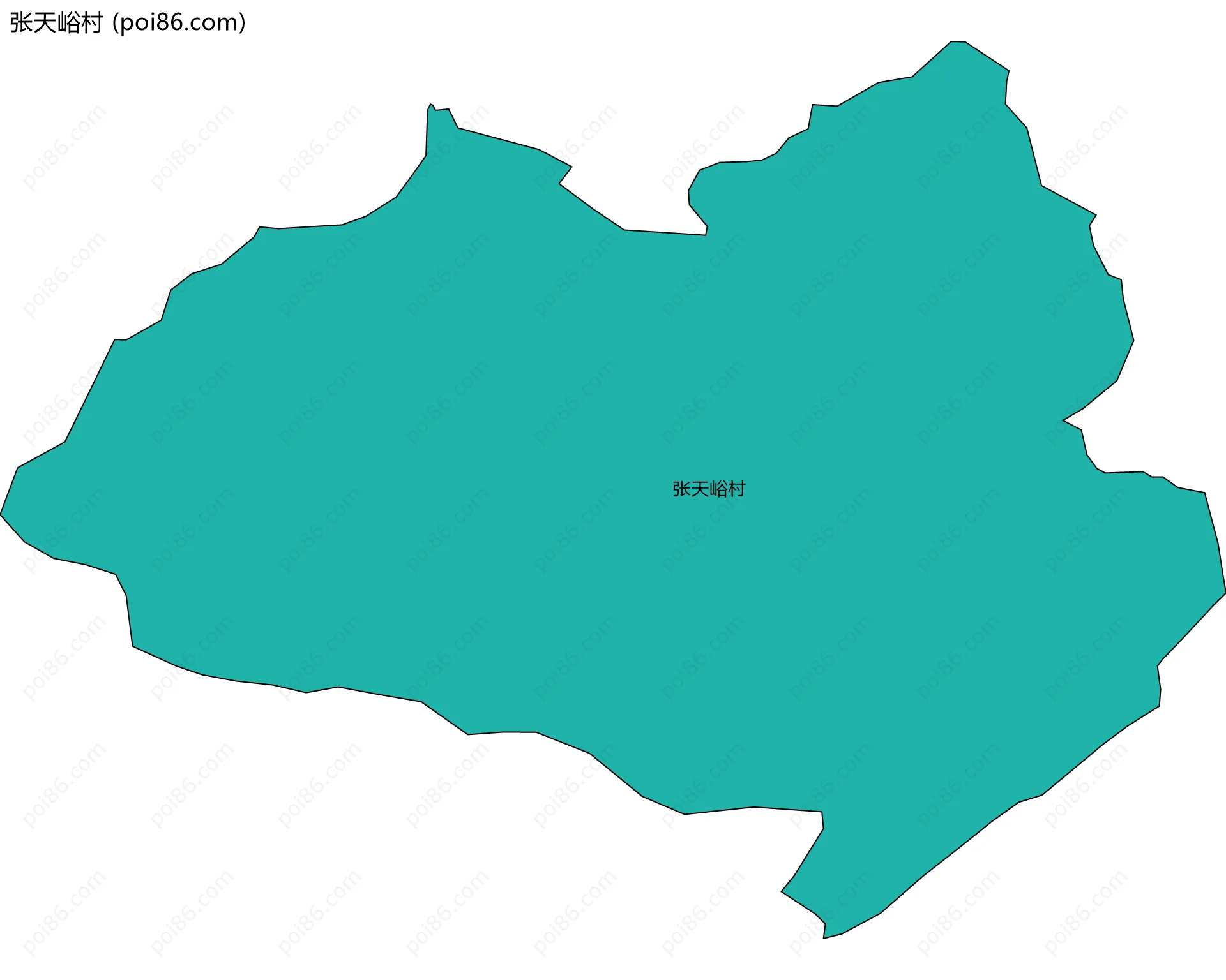 张天峪村边界地图
