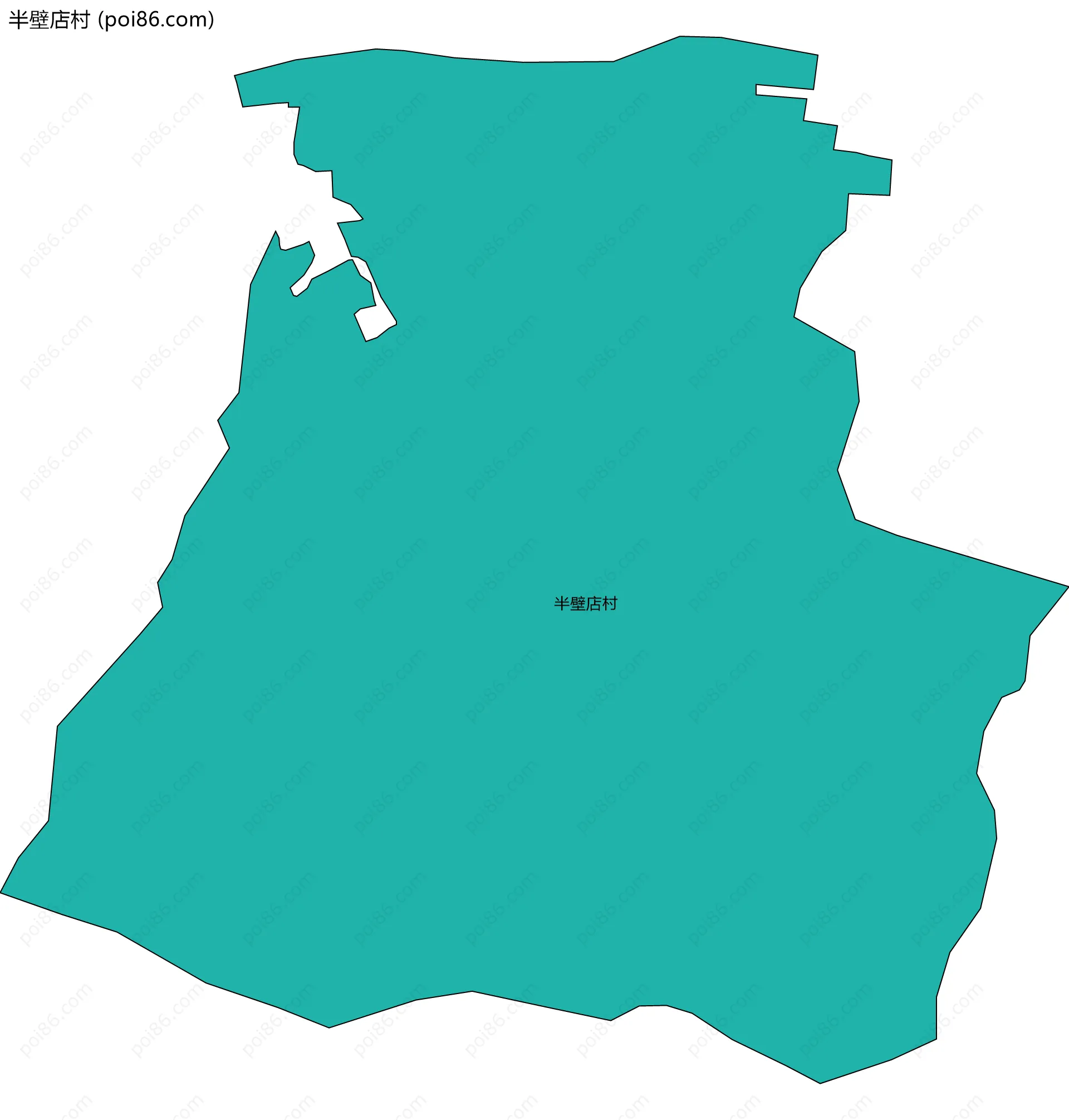 半壁店村边界地图