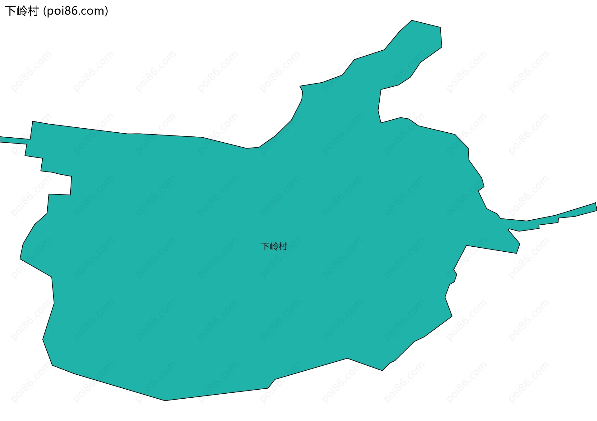 下岭村边界地图