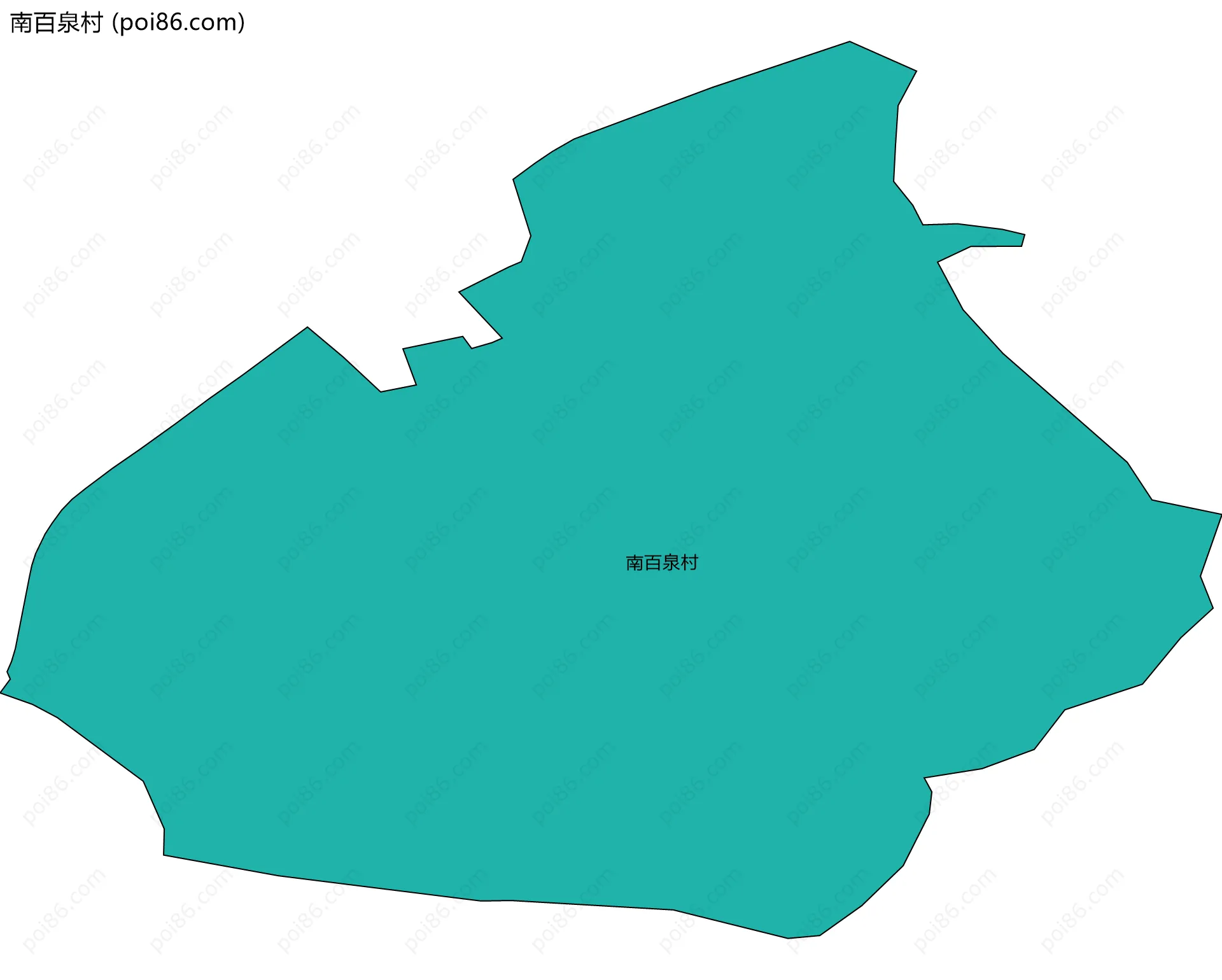 南百泉村边界地图