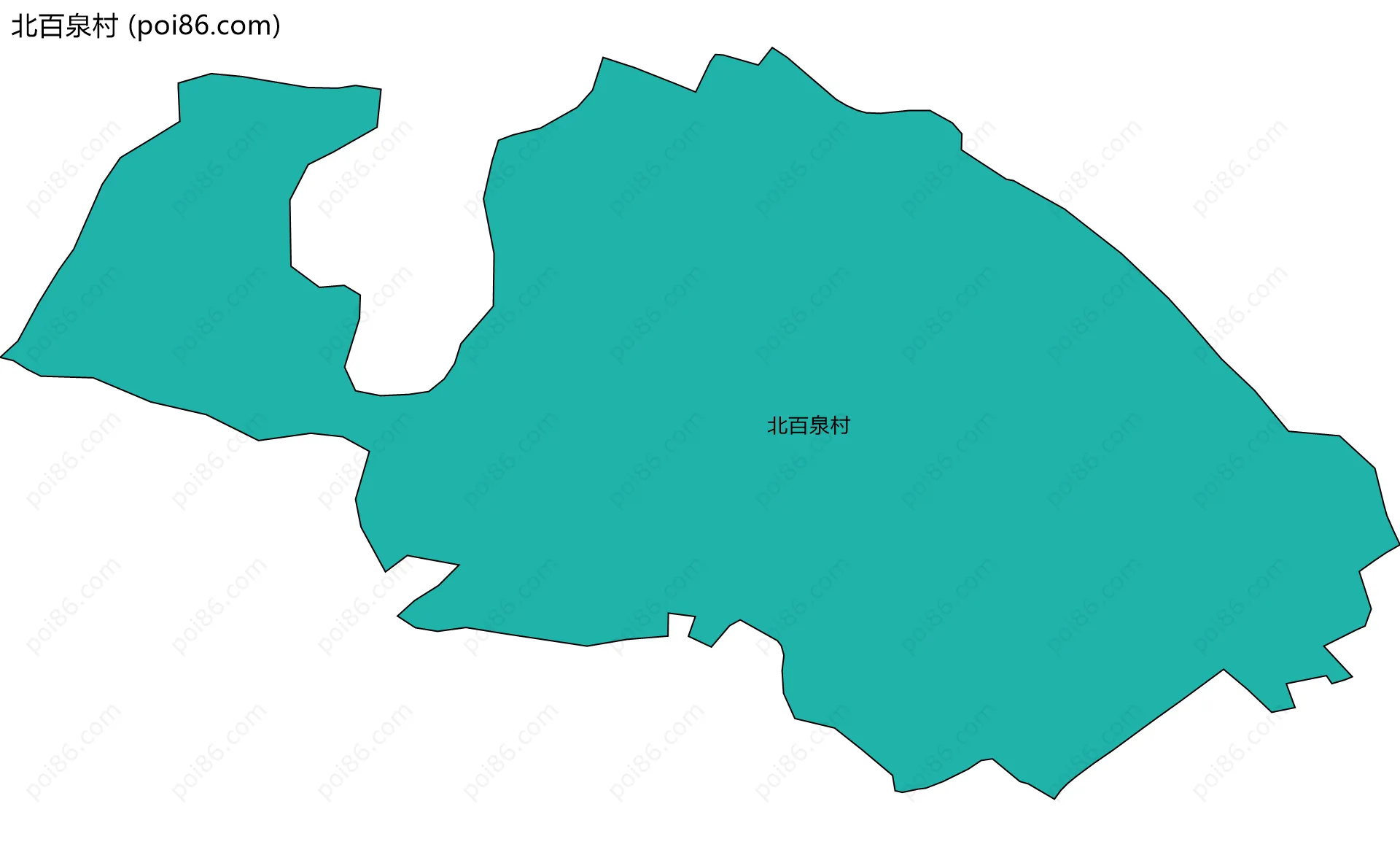 北百泉村边界地图