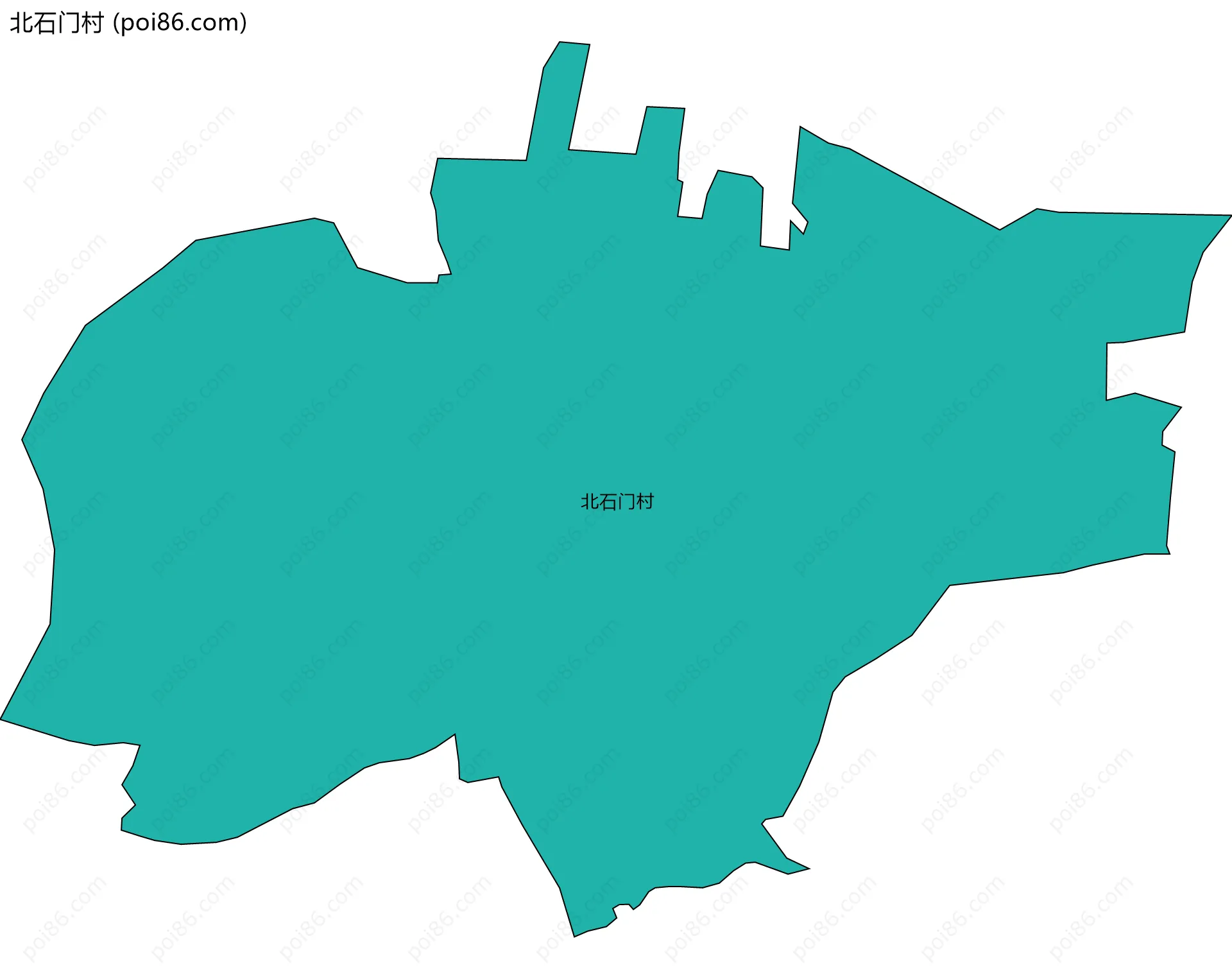 北石门村边界地图