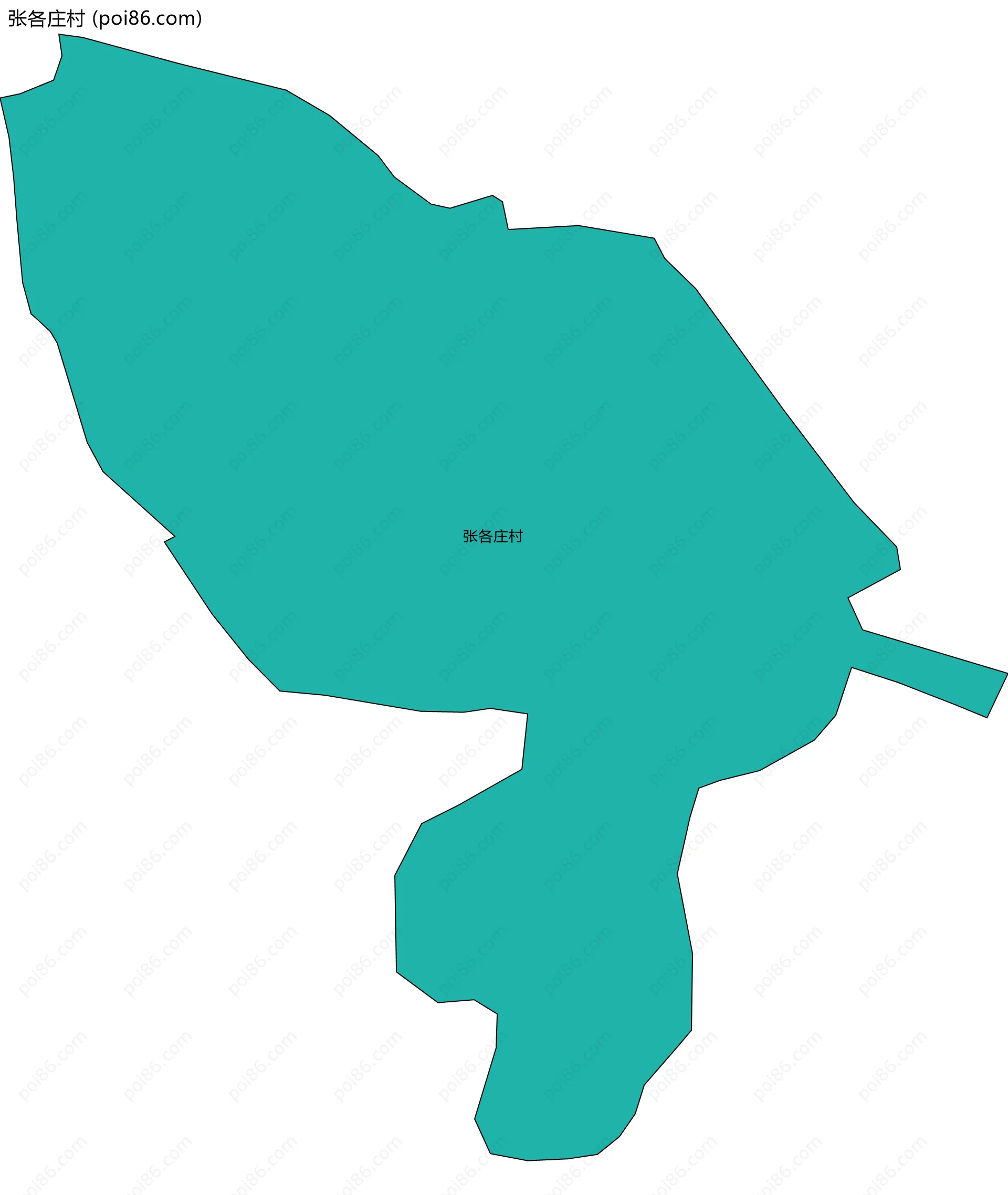 张各庄村边界地图