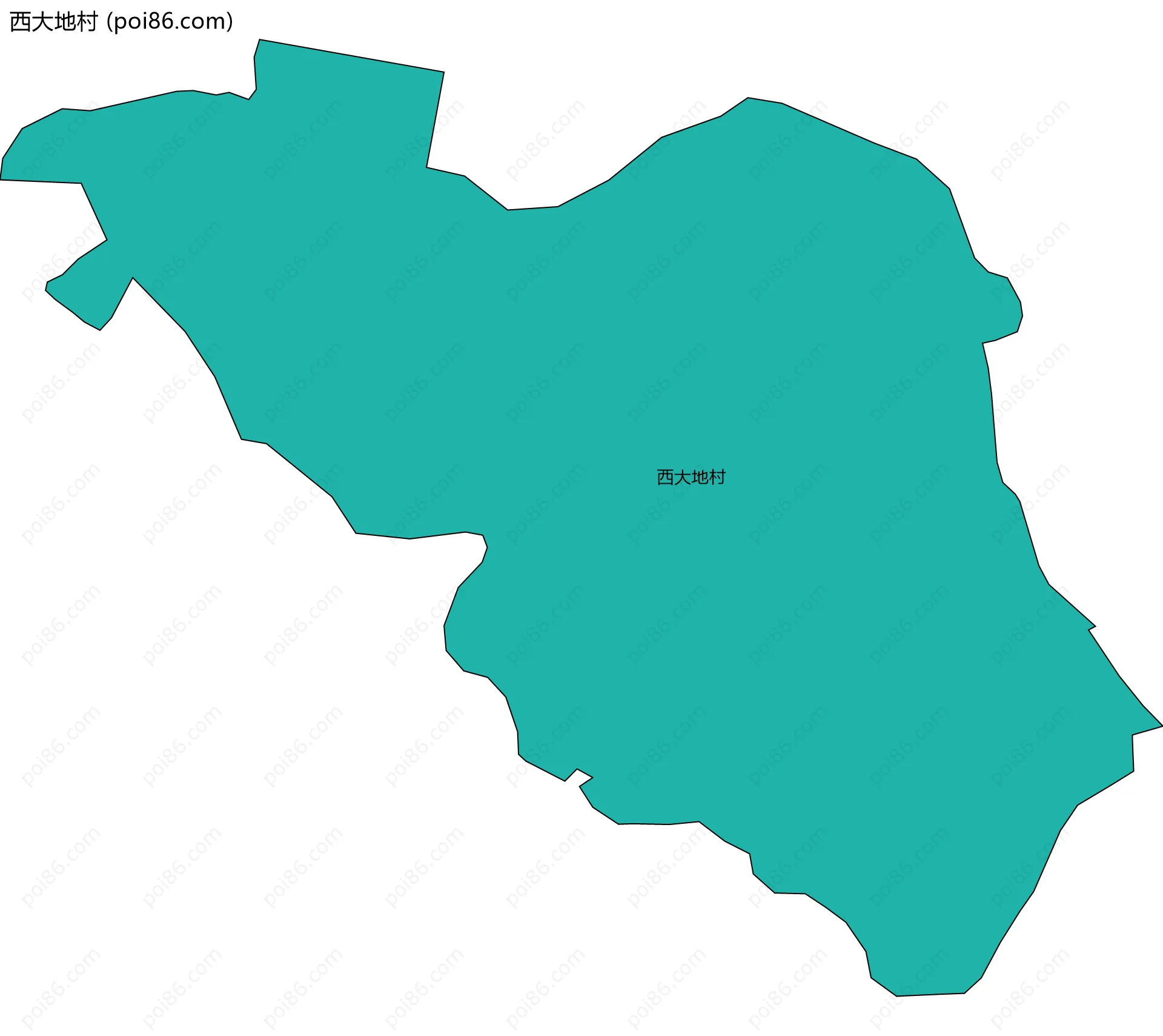西大地村边界地图