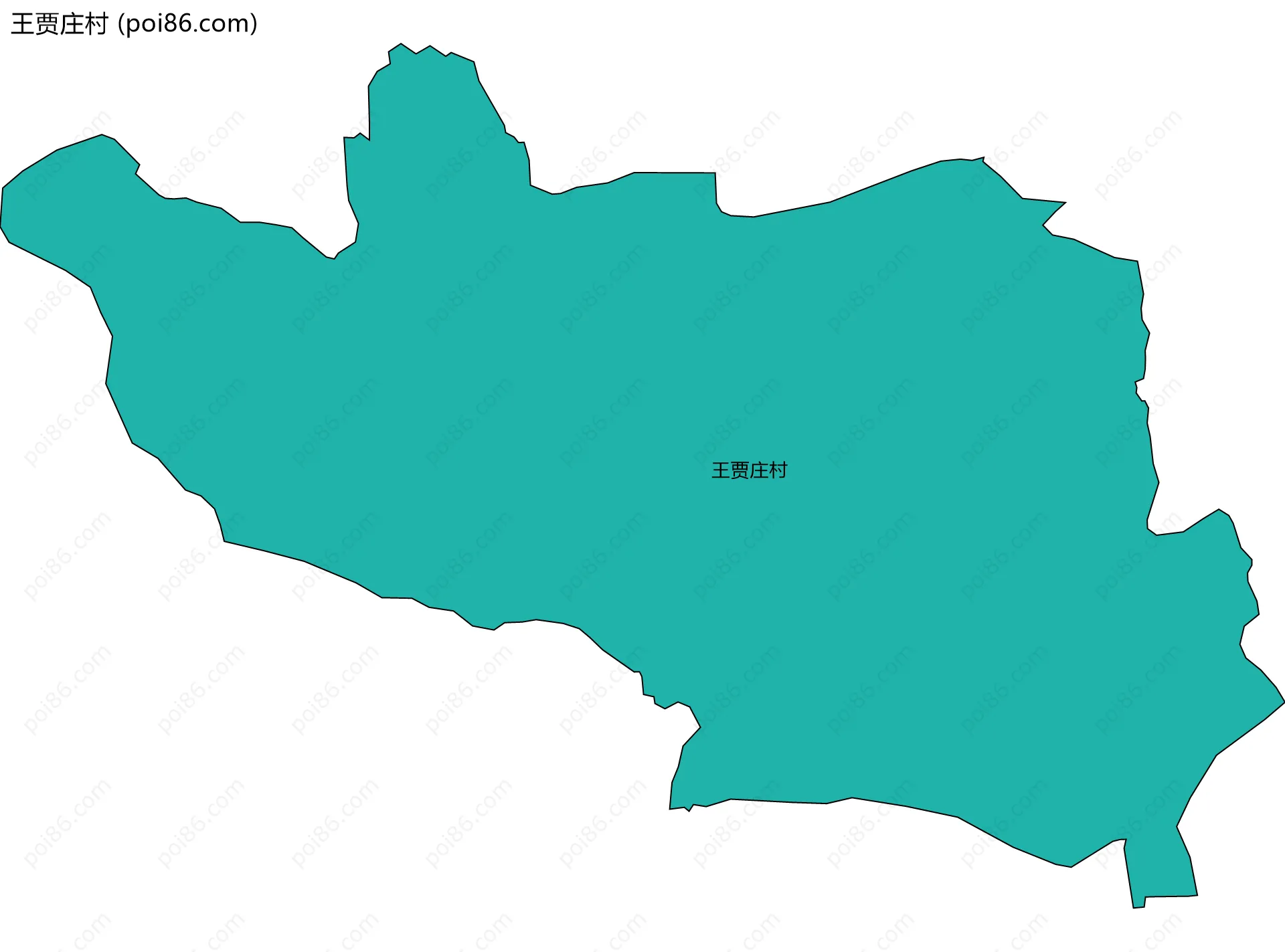 王贾庄村边界地图