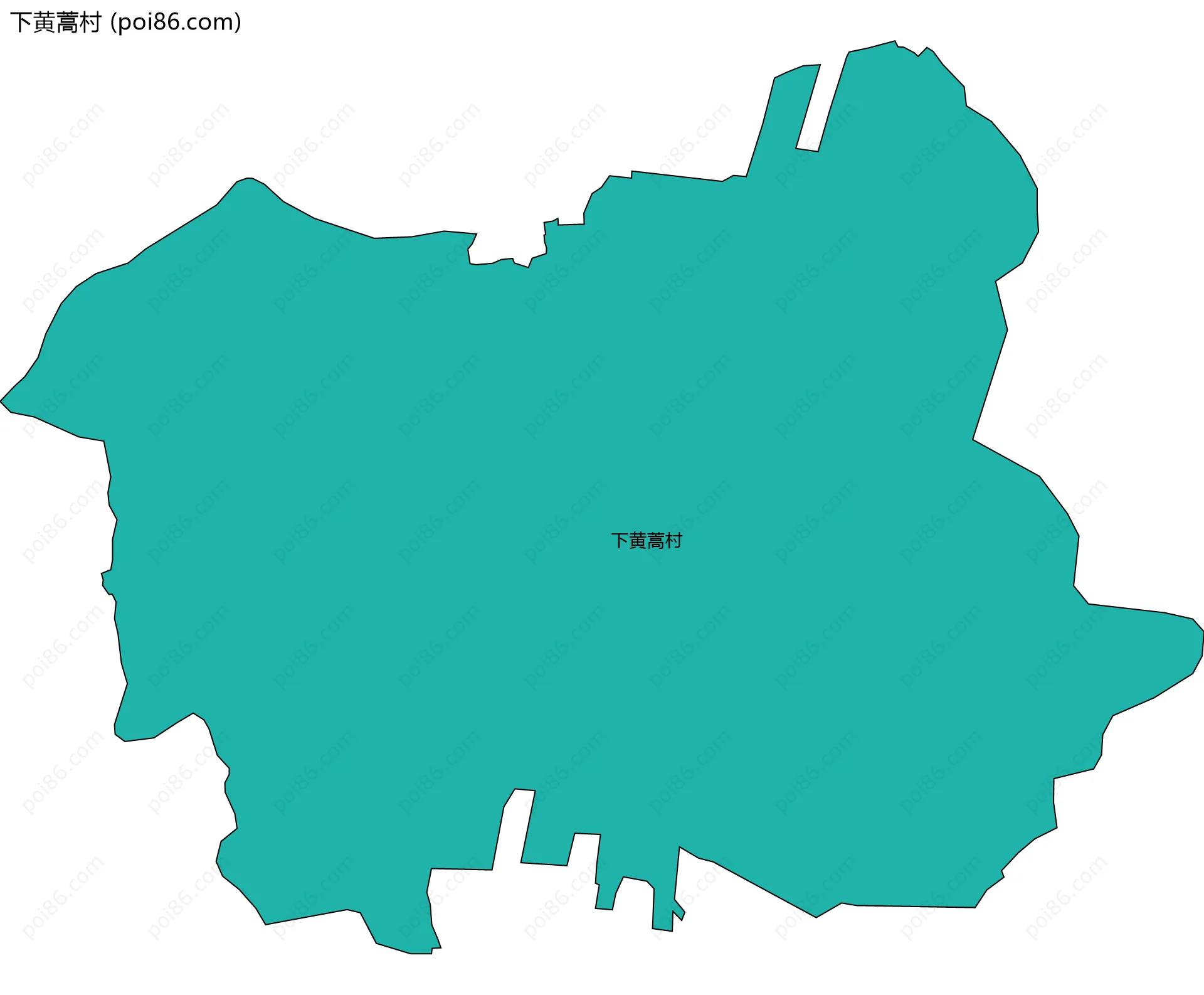 下黄蒿村边界地图
