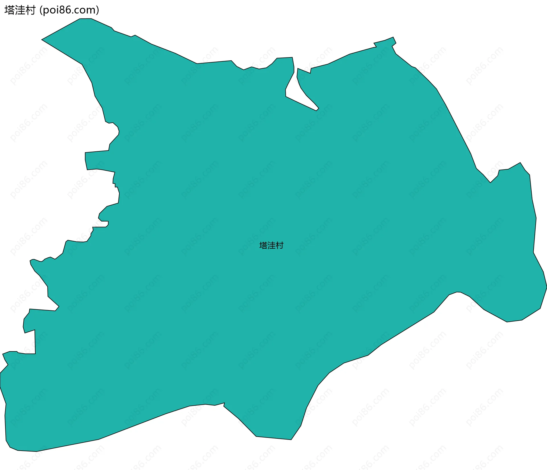 塔洼村边界地图